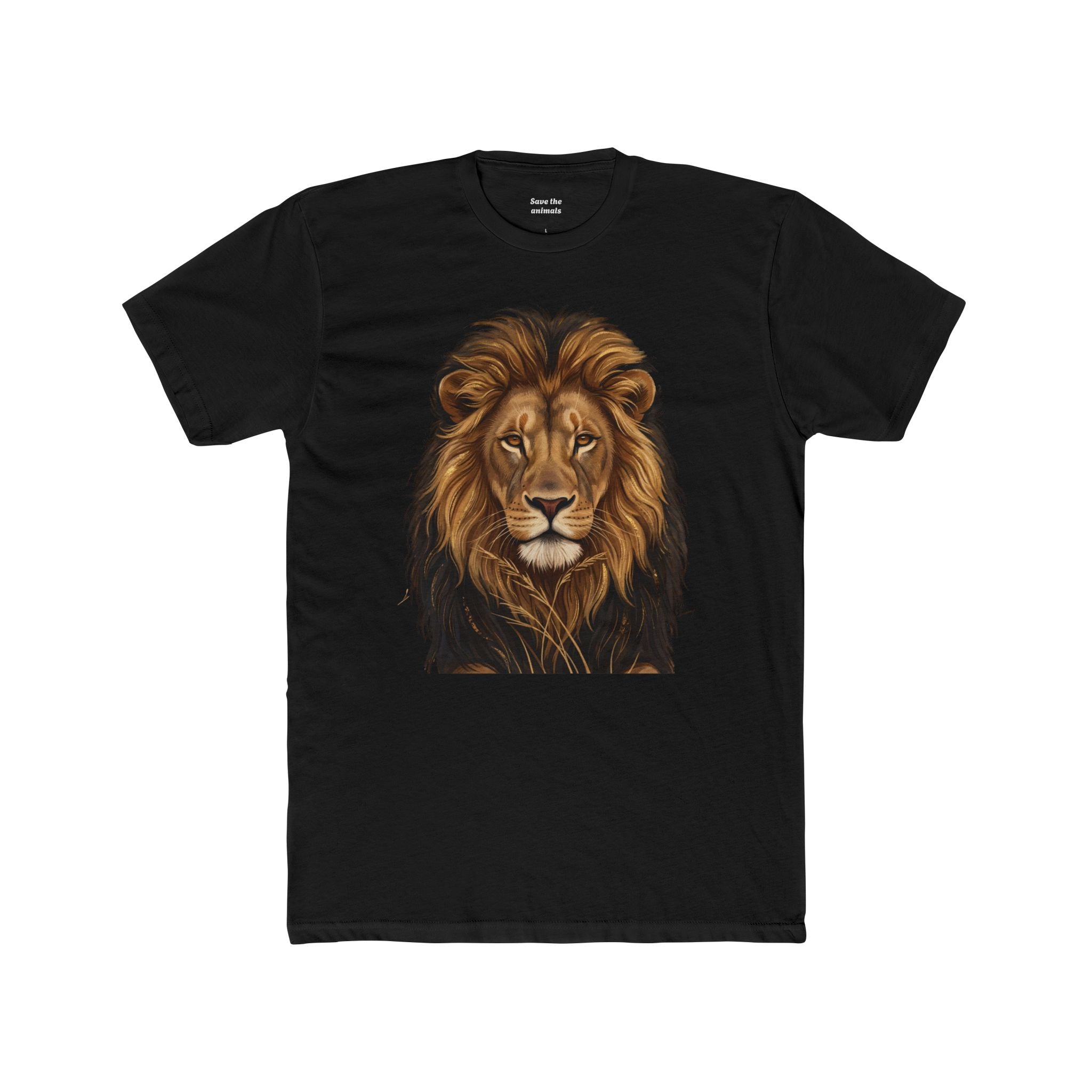 Lion Portrait T-Shirt — Majestic Realistic Lion Face Tee
