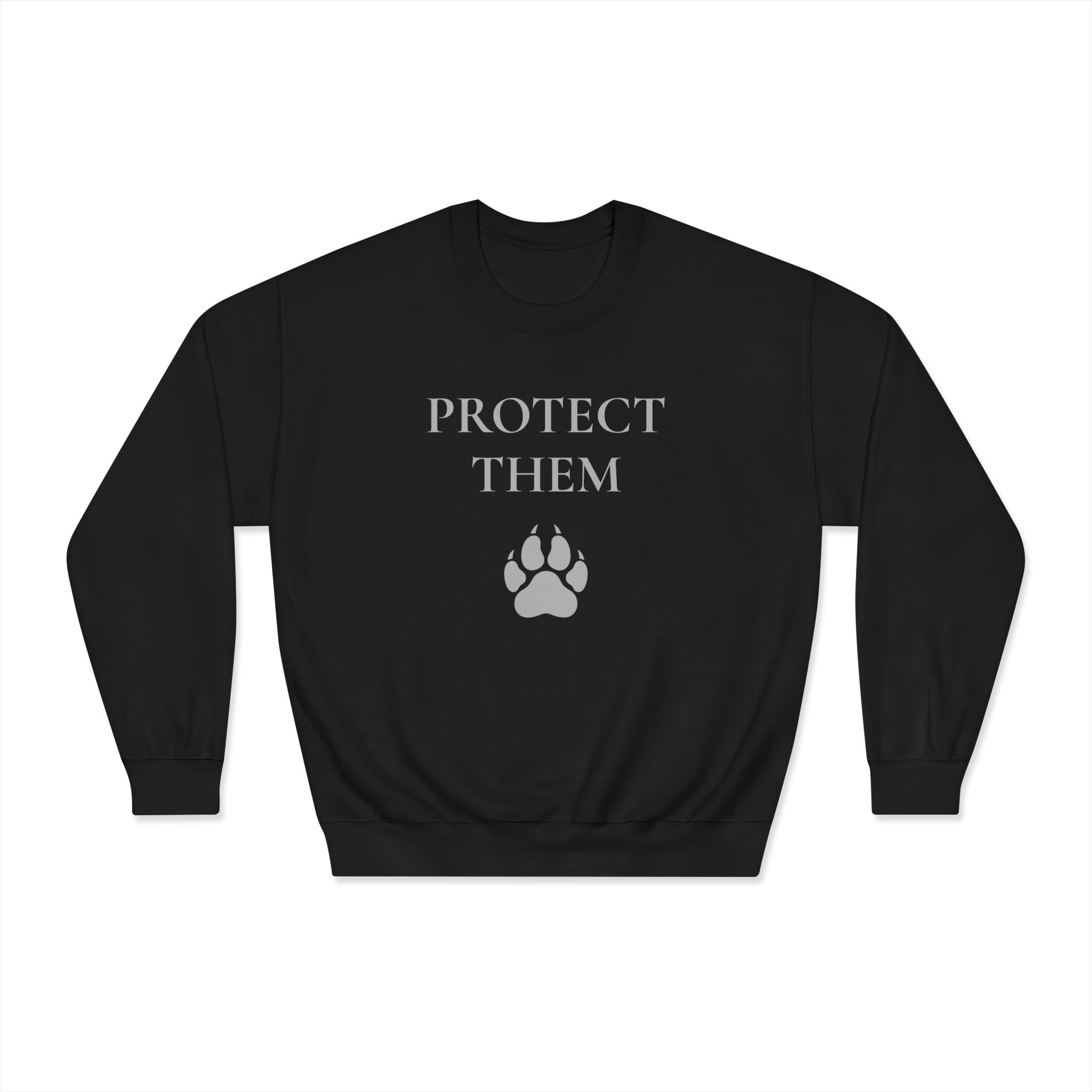 Protect Them Paw Print Sweatshirt — Animal Rescue Advocate Crewneck