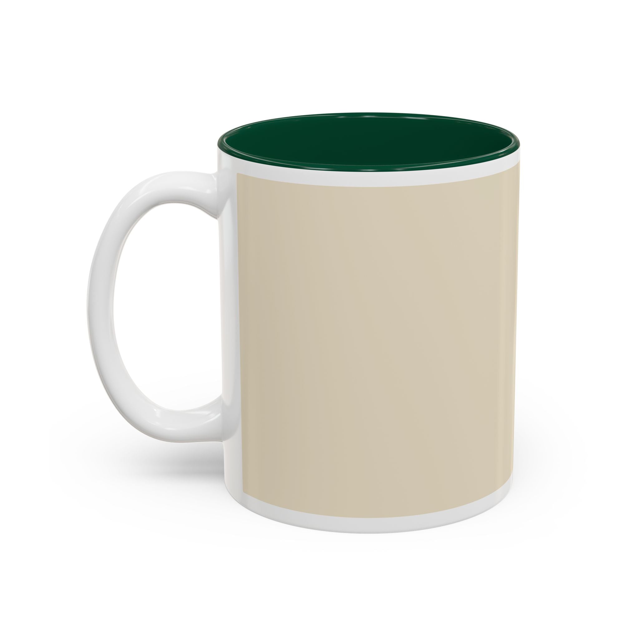 Tiger Portrait Two-Tone Accent Mug — "Tigers Still Exist" Conservation Coffee Cup
