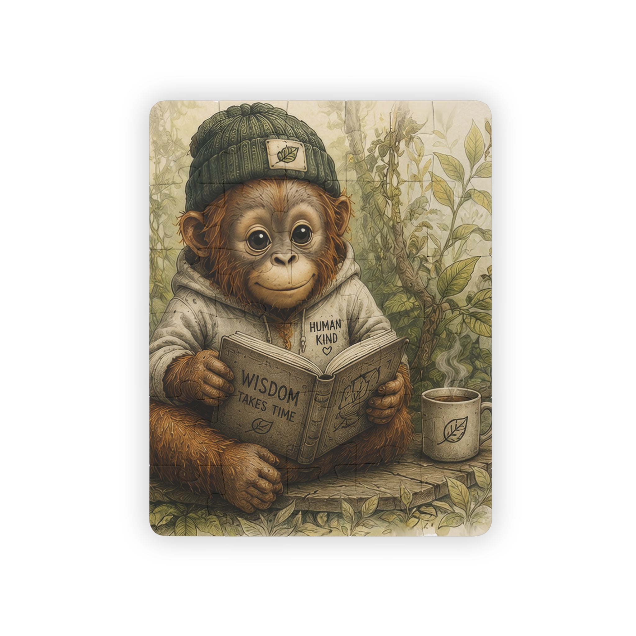 Meet Orrie Kids Puzzle — Cute Orangutan Reading 'Wisdom Takes Time' 30-Piece Toddler Jigsaw