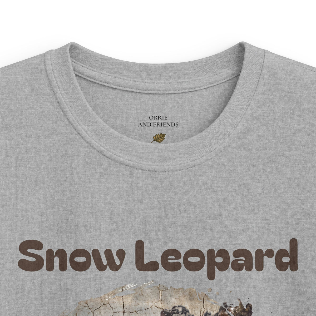 Kids Tee - Snow Leopard Graphic Shirt for Wildlife Lovers