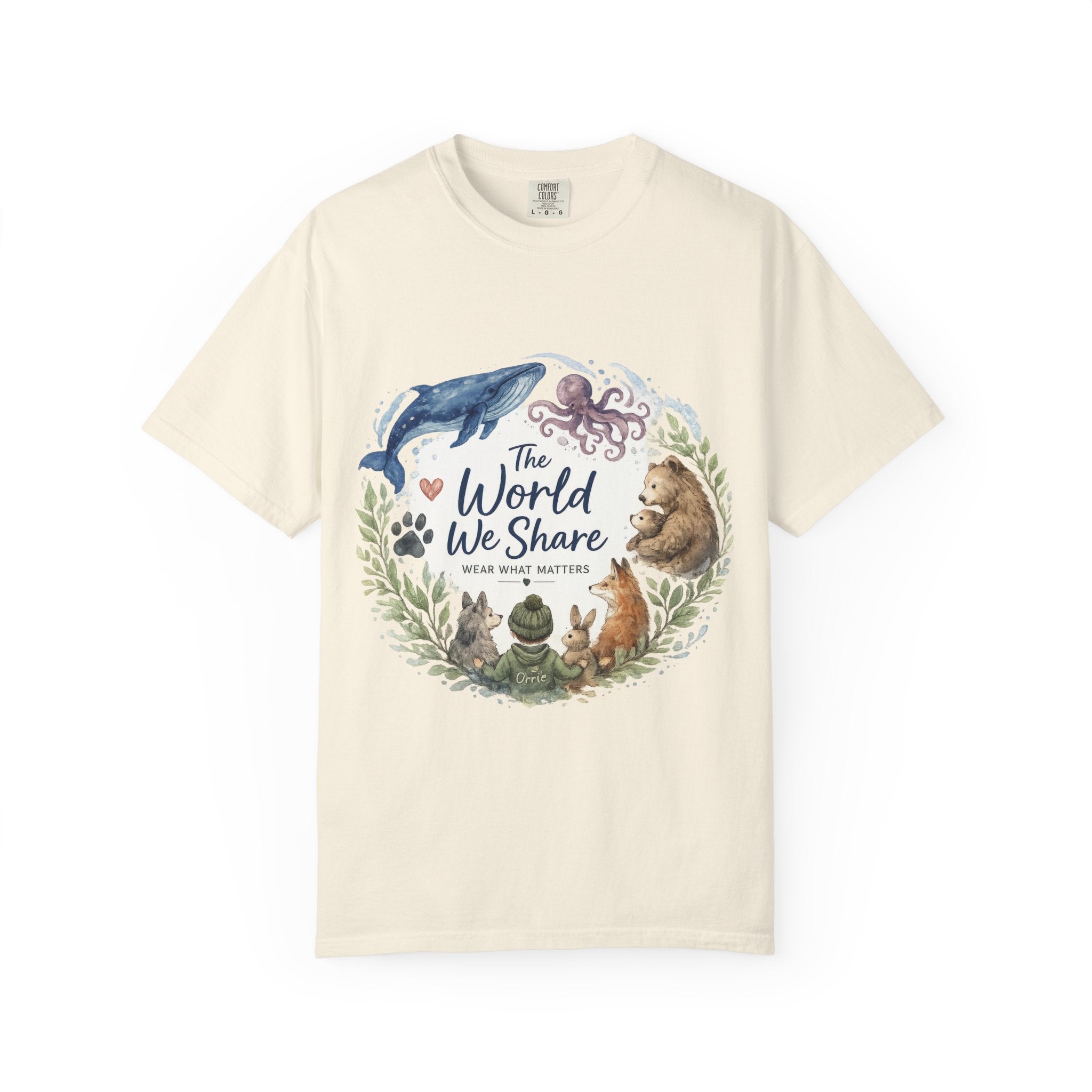 The World We Share T-Shirt — Wildlife & Ocean Conservation Graphic Tee