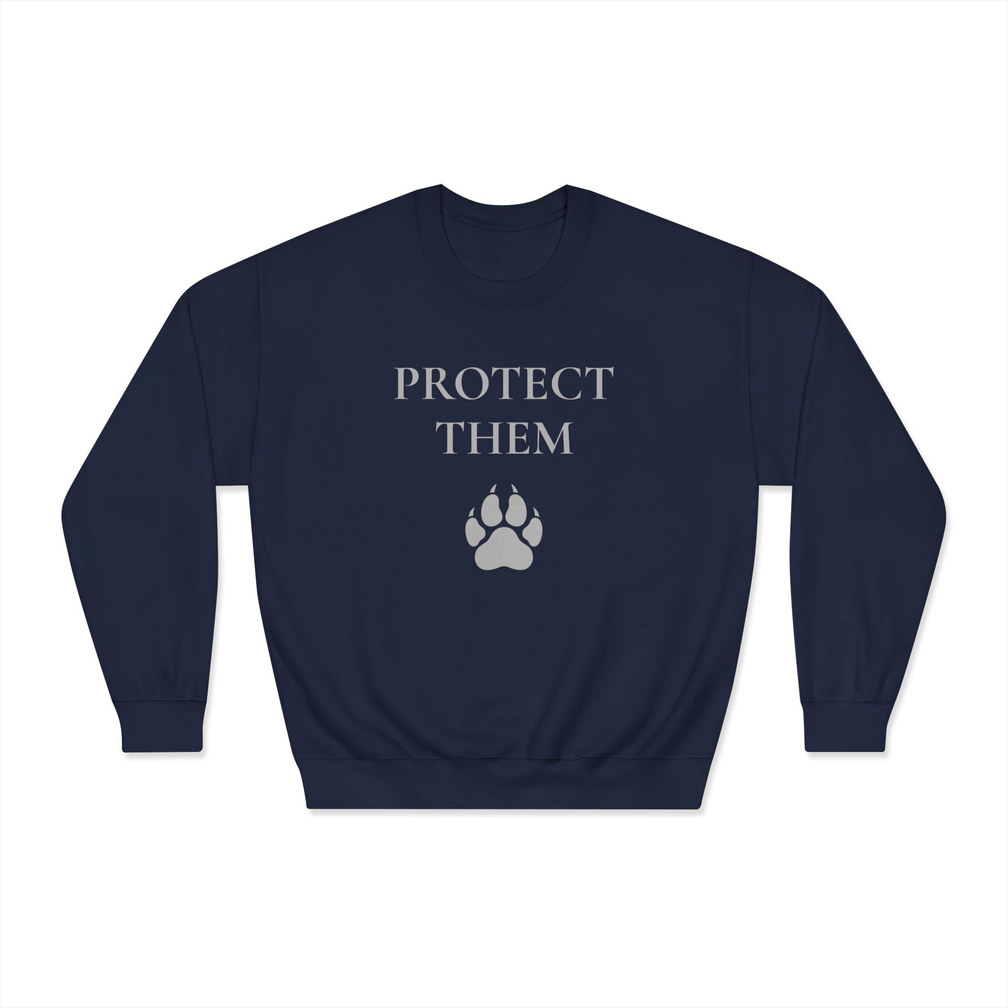 Protect Them Paw Print Sweatshirt — Animal Rescue Advocate Crewneck