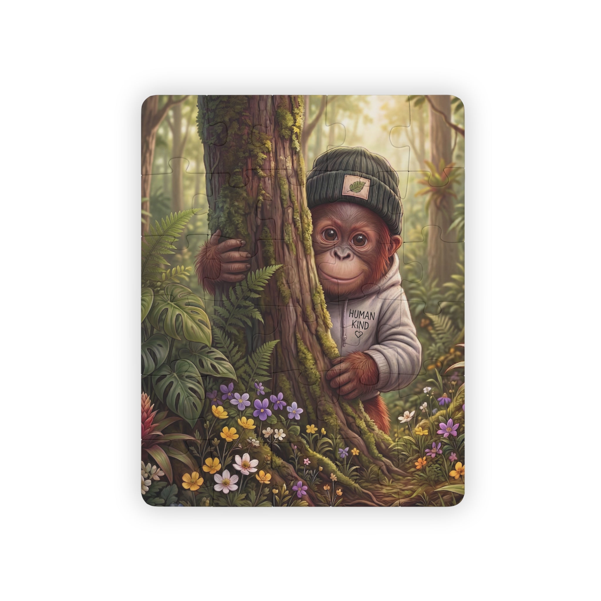 Baby Orangutan Woodland Puzzle — 30-Piece Kids' Jigsaw, Cute Orrie Forest Animal Gift