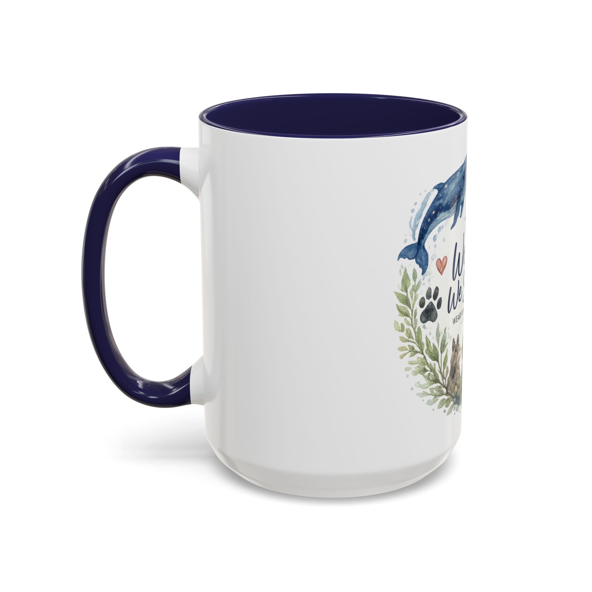 The World We Share Accent Coffee Mug — Wildlife Conservation Ceramic Mug (11/15oz)