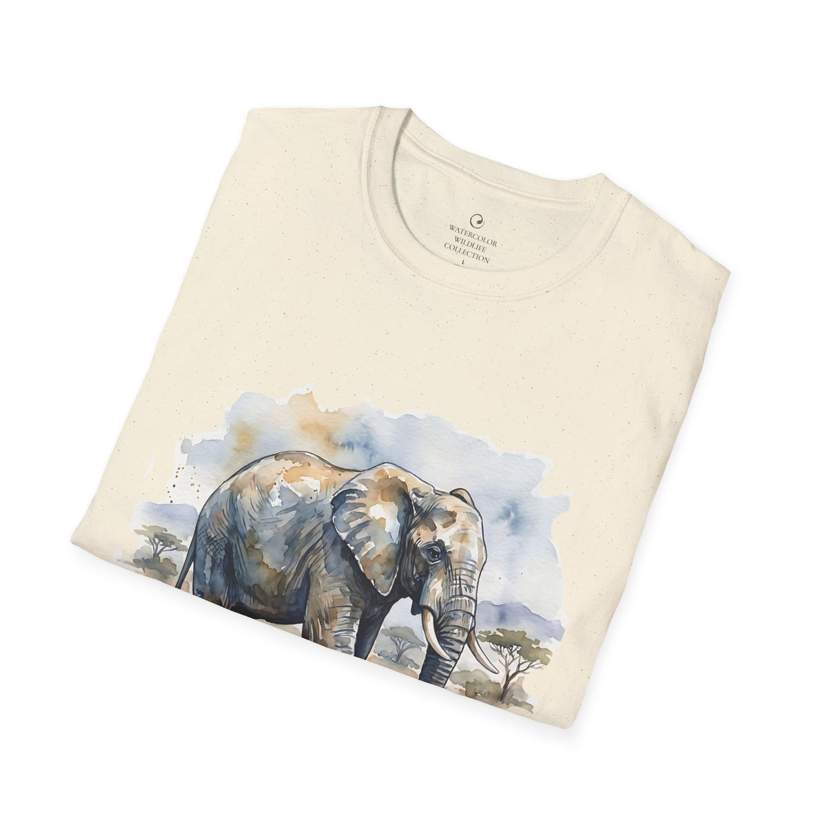 Elephant Watercolor Graphic T-shirt on 100% cotton