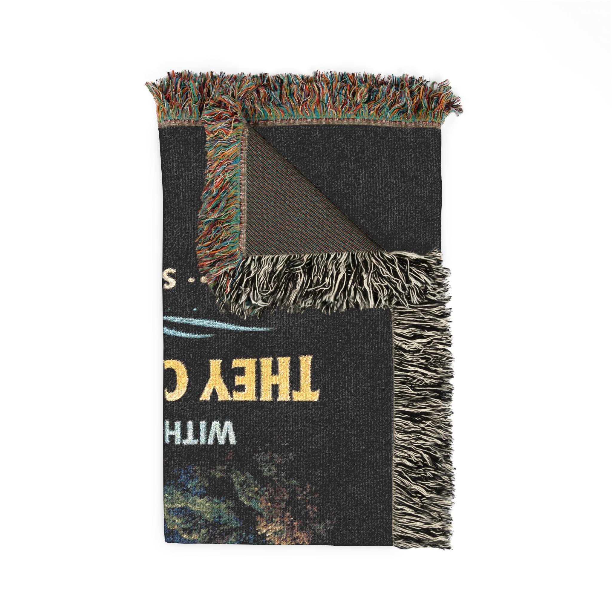 Sea Turtle Woven Throw Blanket – 'They Cannot Survive' Conservation Design