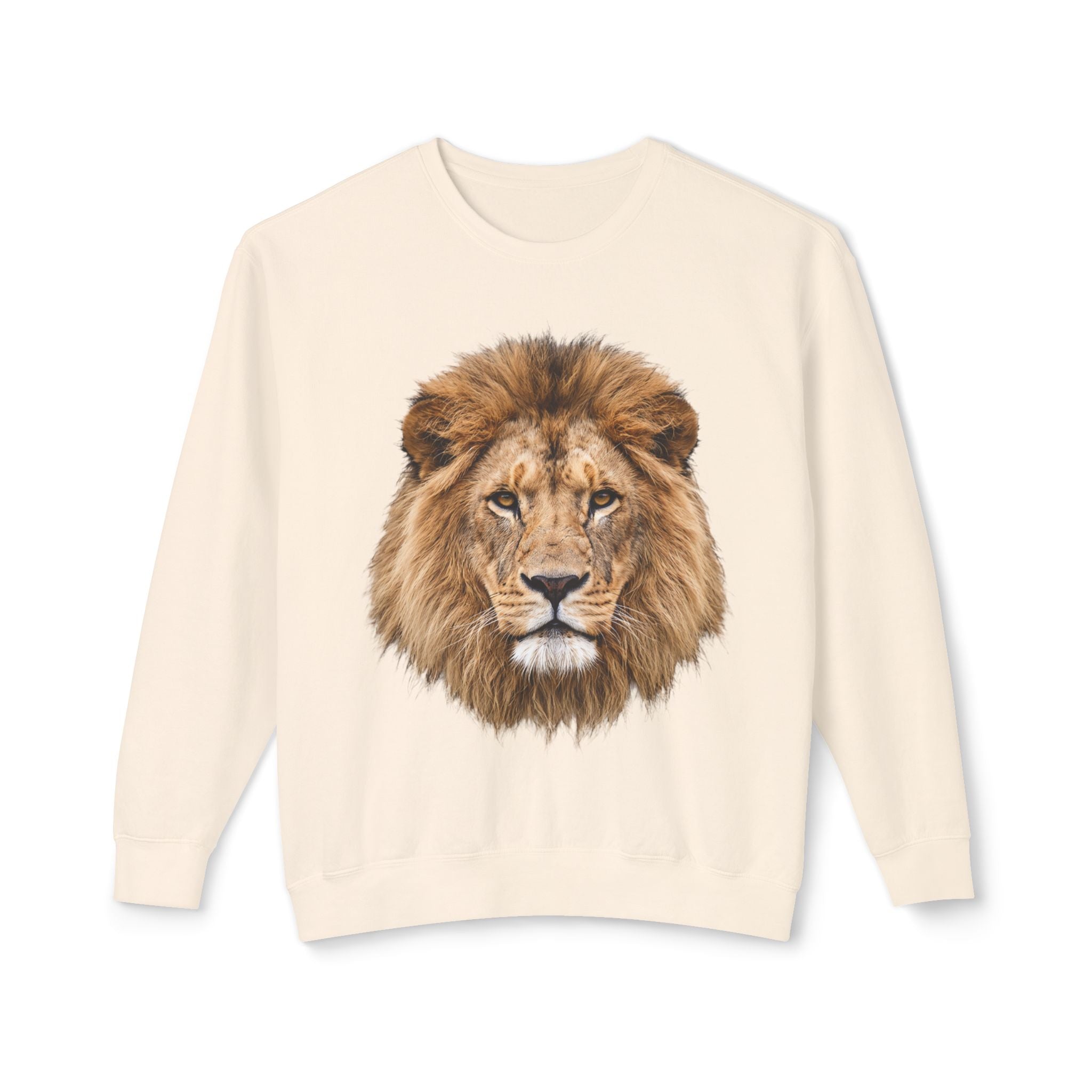 Lion Portrait Crewneck Sweatshirt – Relaxed lightweight fit