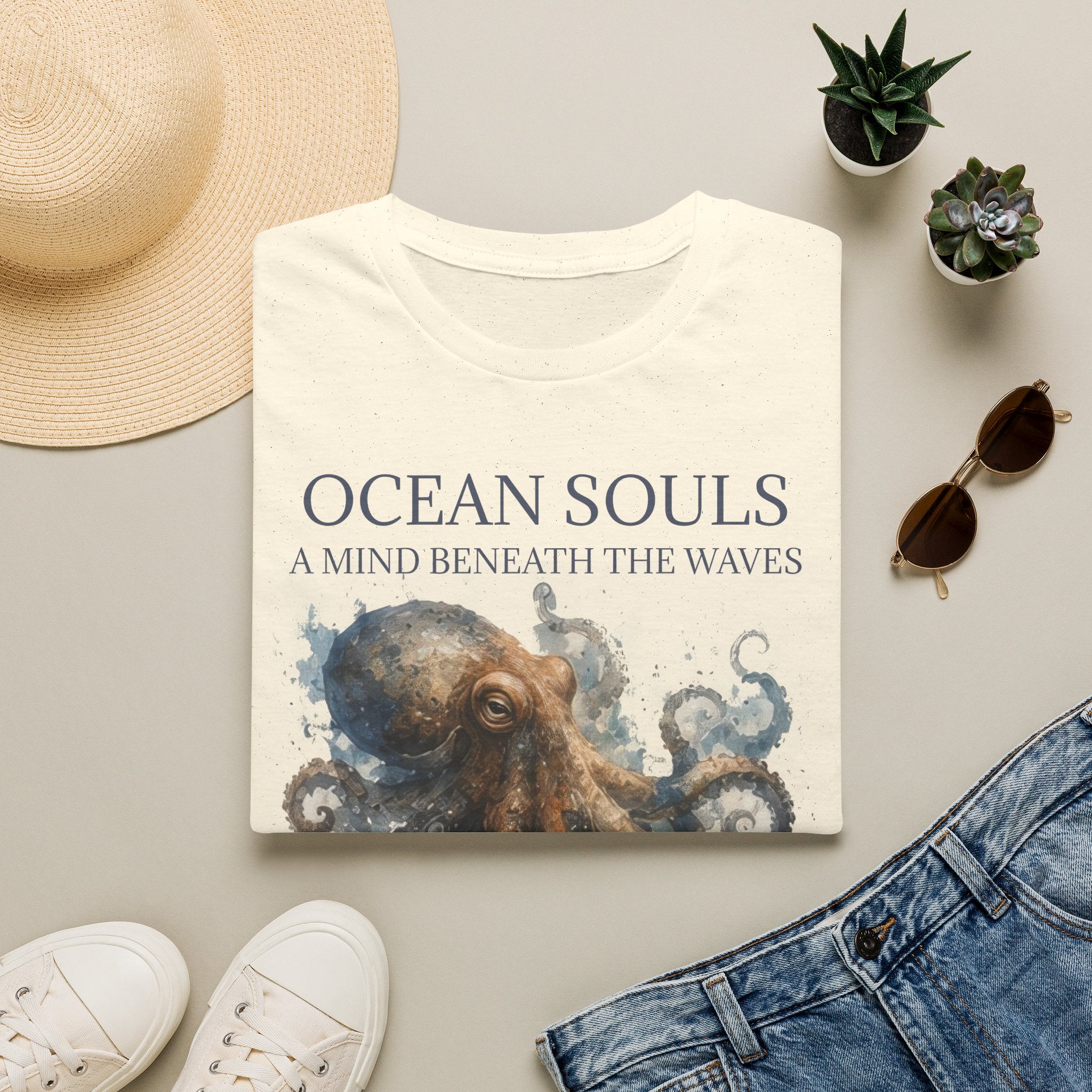 Ocean Souls - Mind Beneath the Waves Unisex Softstyle T-Shirt