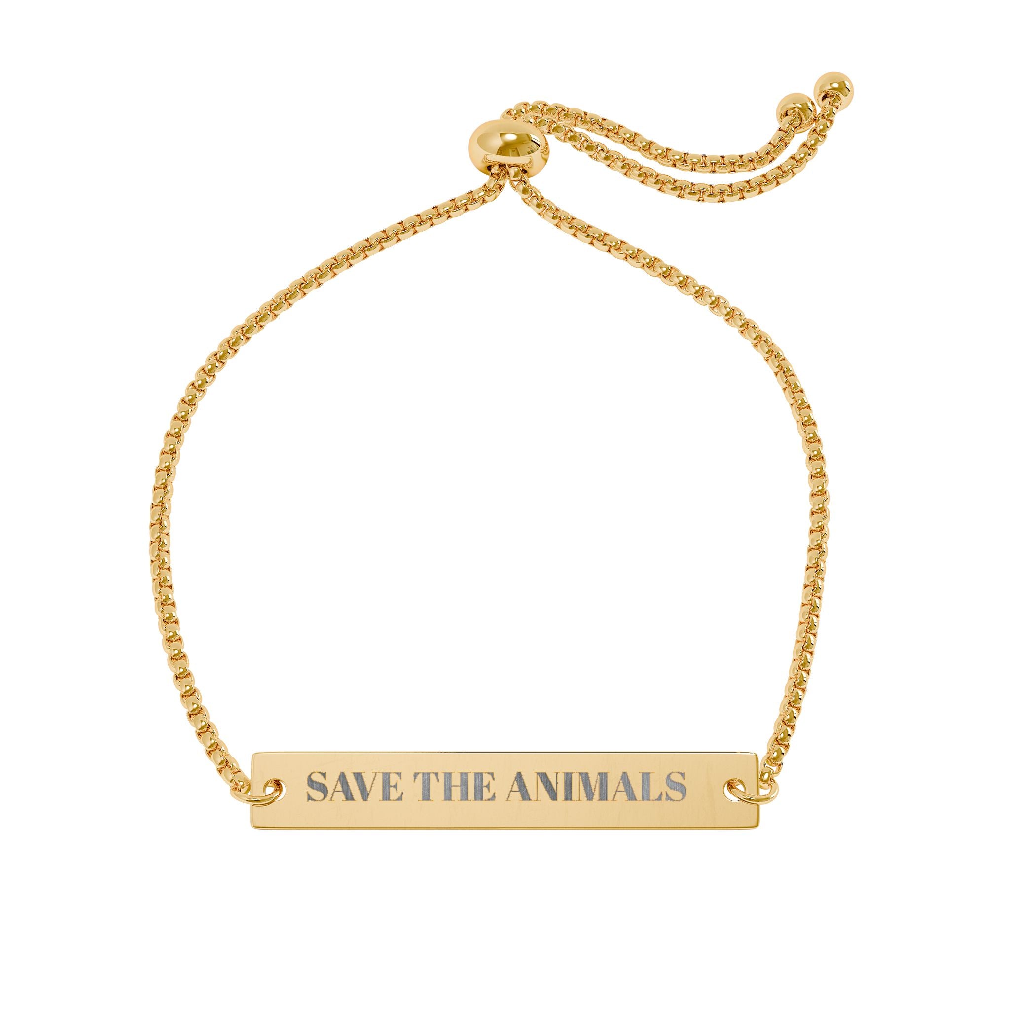 Engravable Adjustable Bar Bracelet — Personalized Name Plate Jewelry