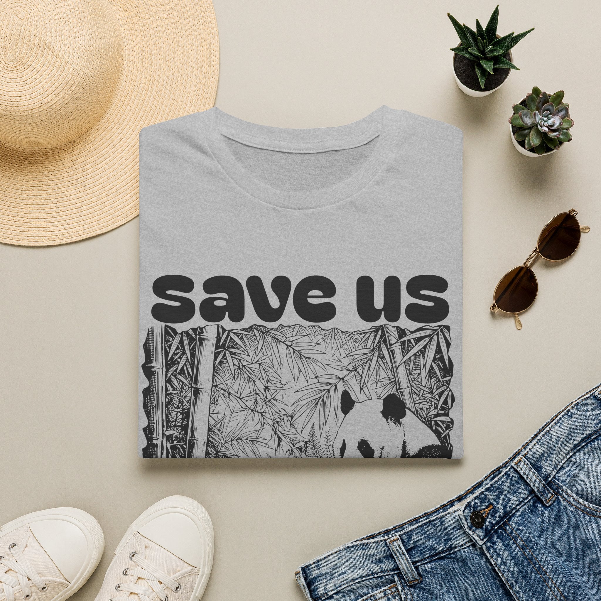 Save Us Panda Tee — Endangered Wildlife Conservation T-Shirt