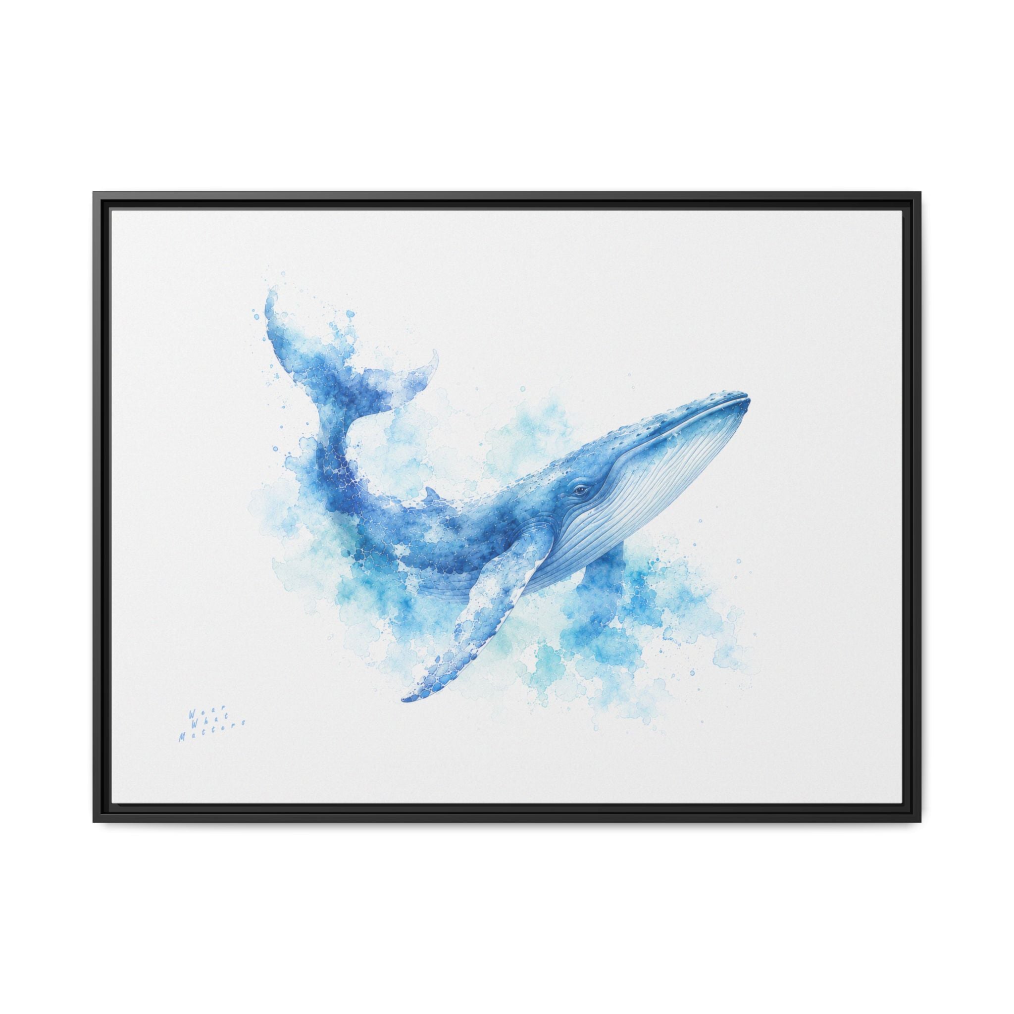 BLUE WHALE — Limited Edition Framed Canvas Print