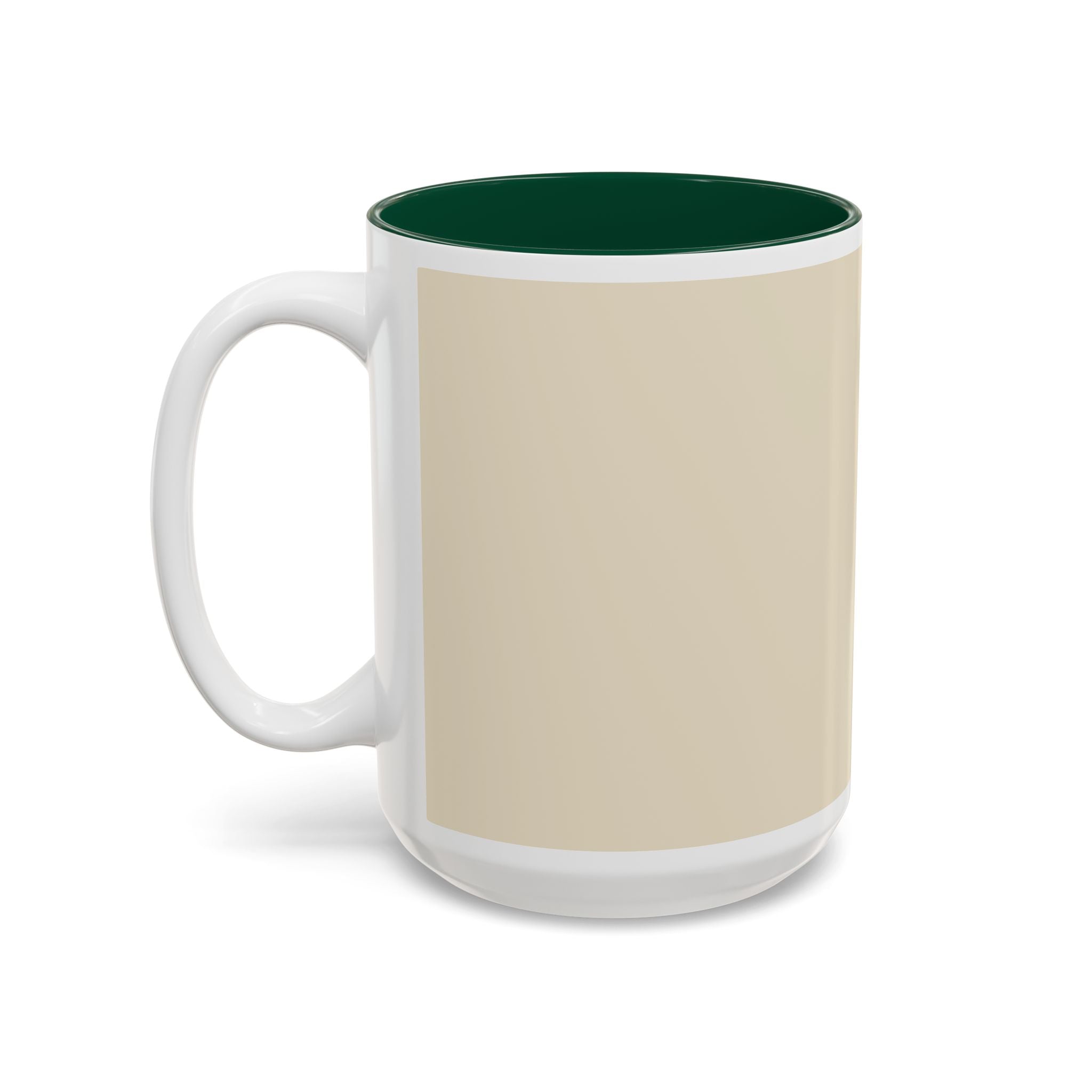 Tiger Portrait Two-Tone Accent Mug — "Tigers Still Exist" Conservation Coffee Cup