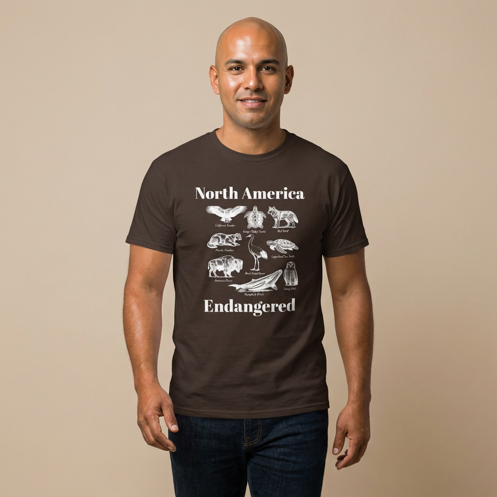 Animal Diagram Tee — Vintage North American Animals Graphic T-Shirt