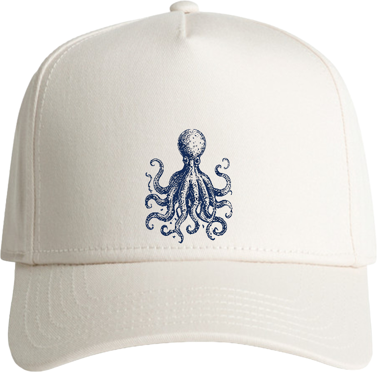 Octopus Ocean Neighbors Cap — Vintage Nautical Baseball Hat