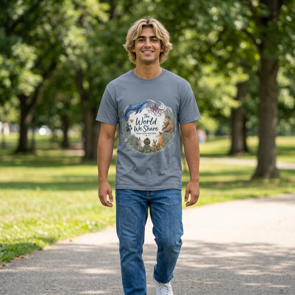 The World We Share T-Shirt — Wildlife & Ocean Conservation Graphic Tee
