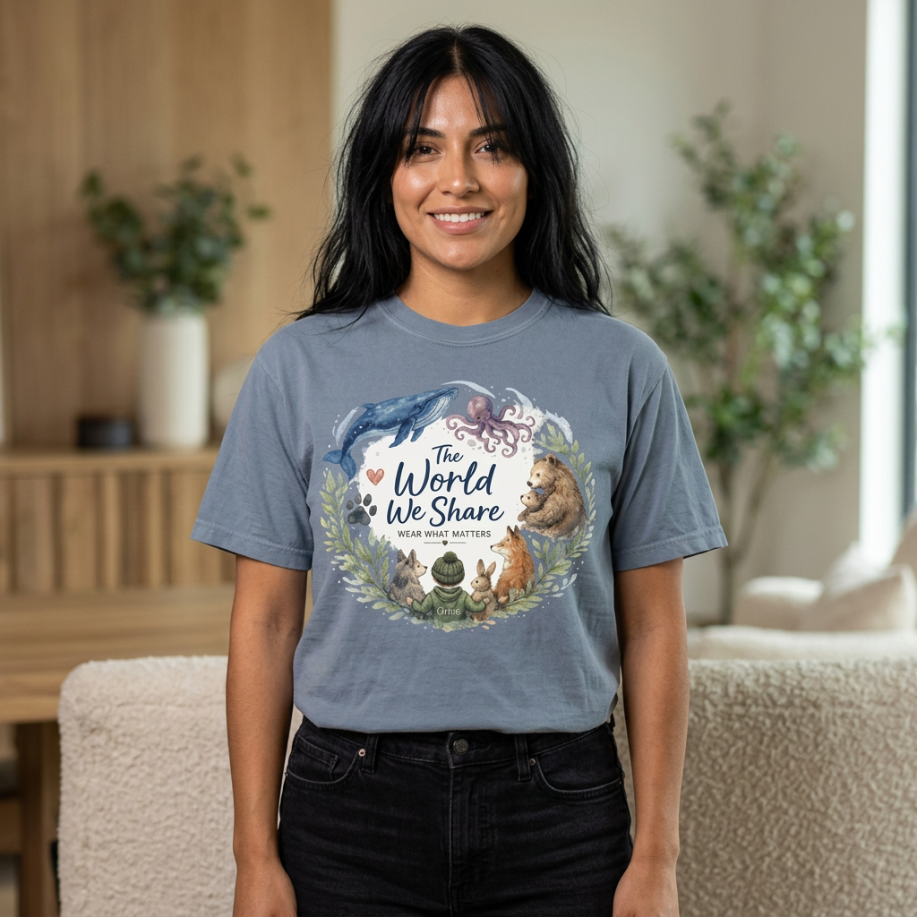 The World We Share T-Shirt — Wildlife & Ocean Conservation Graphic Tee