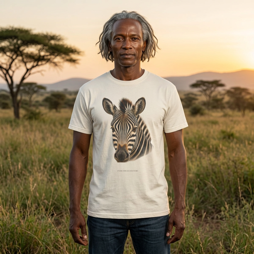 Unisex Zebra Watercolor Garment-Dyed T-shirt on Comfort Colors