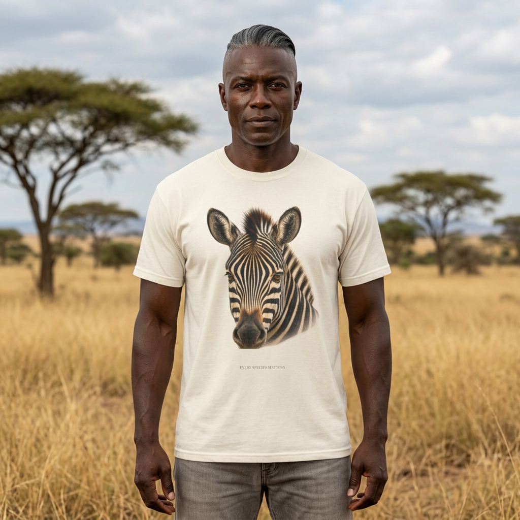 Unisex Zebra Watercolor Garment-Dyed T-shirt on Comfort Colors