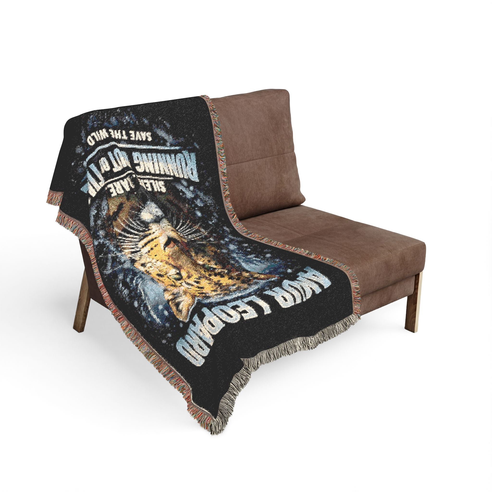 Woven Leopard Throw