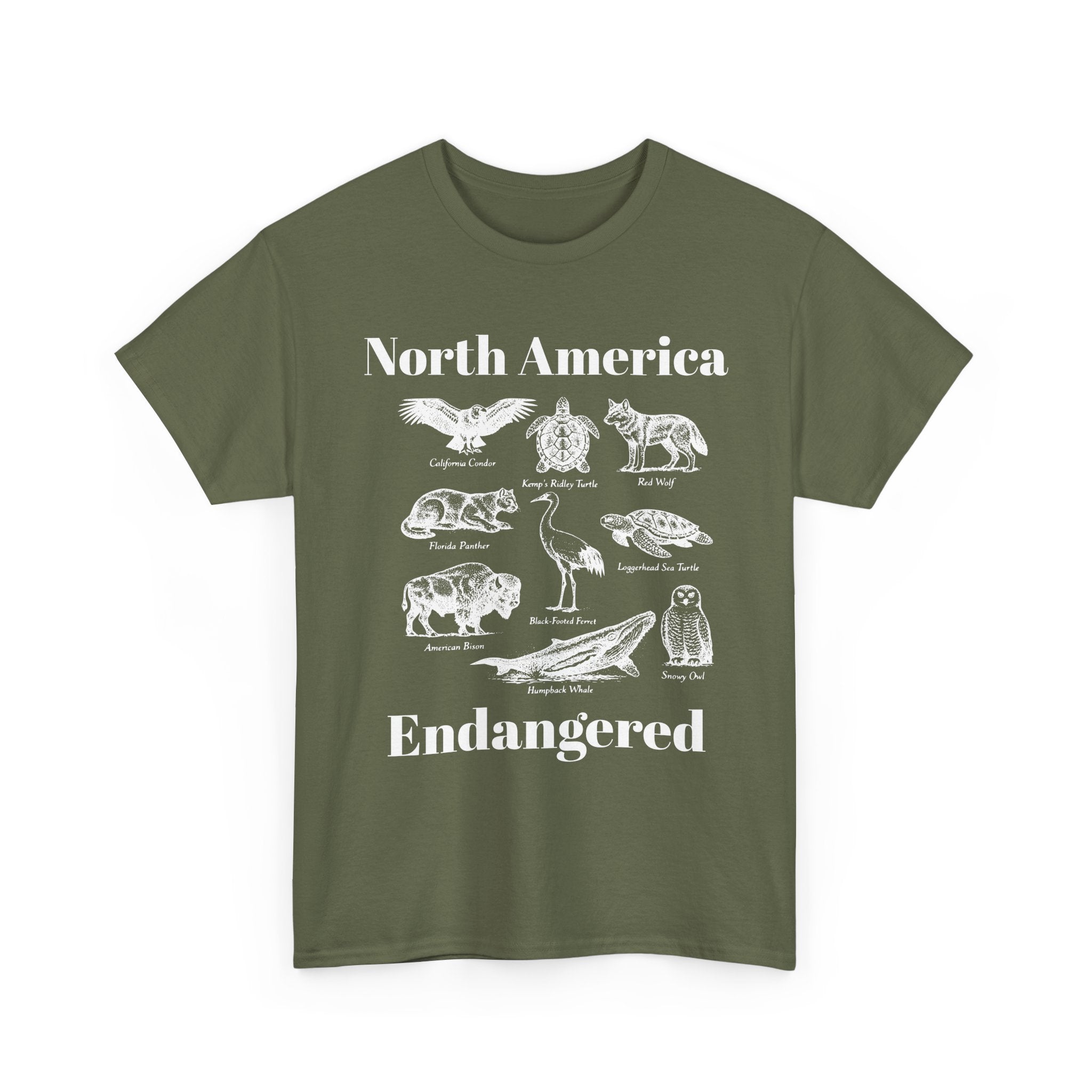 Animal Diagram Tee — Vintage North American Animals Graphic T-Shirt