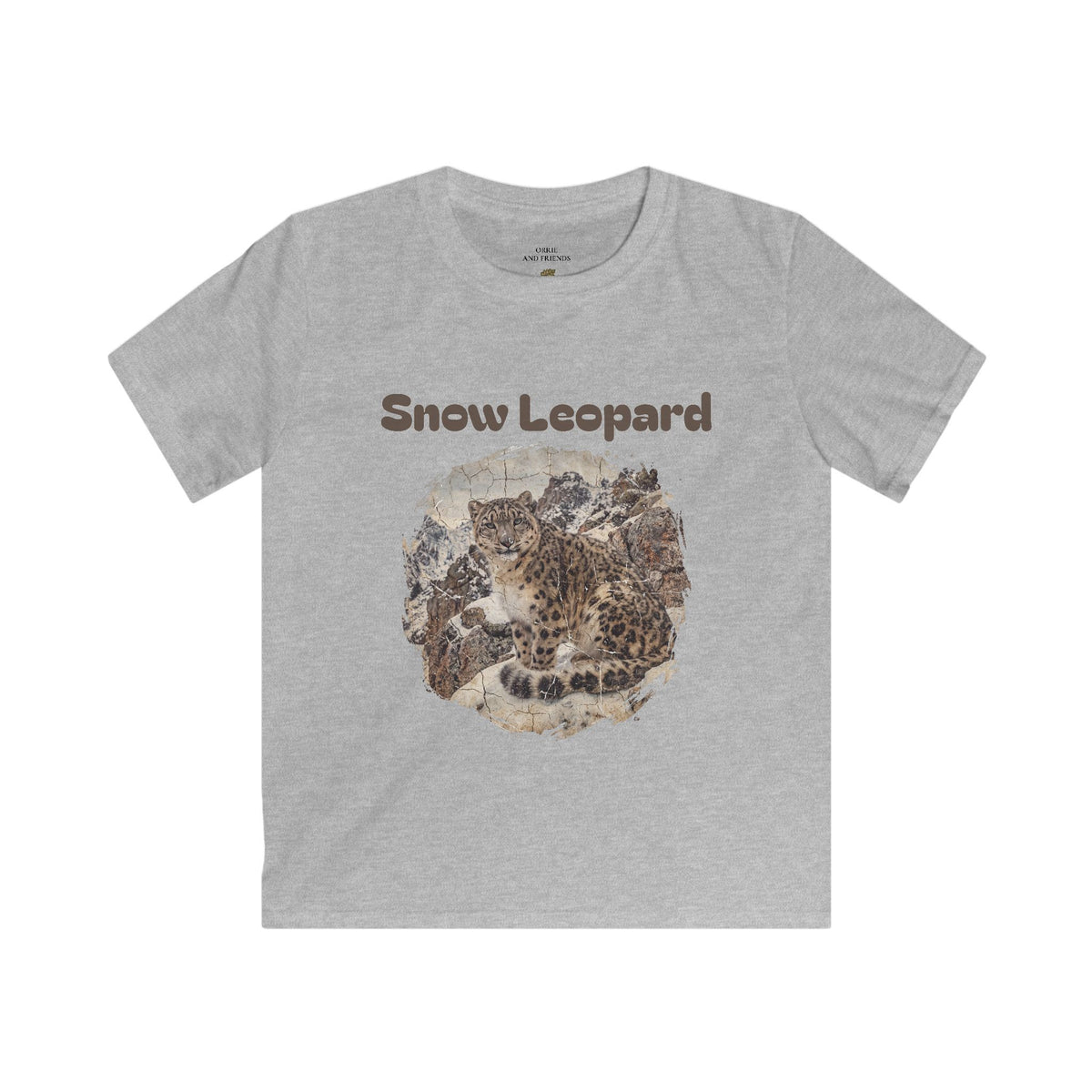 Kids Tee - Snow Leopard Graphic Shirt for Wildlife Lovers
