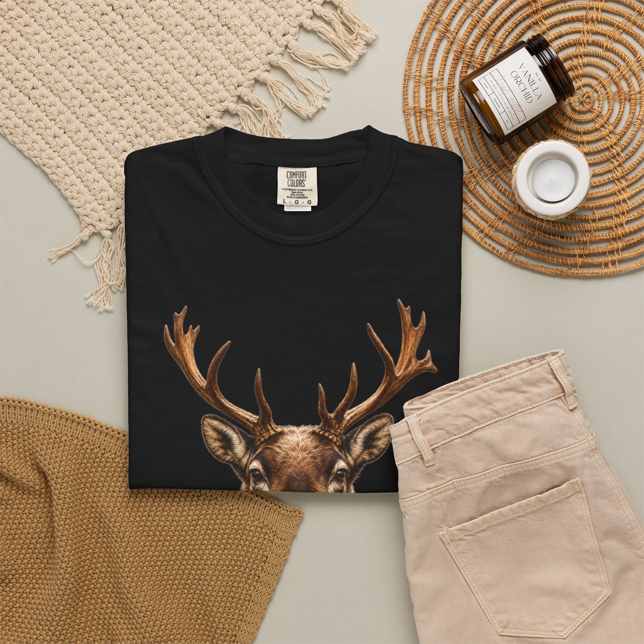 Caribou Portrait Tee — Wilderness Every Species Matters Animal Graphic T-Shirt on Comfort Colors