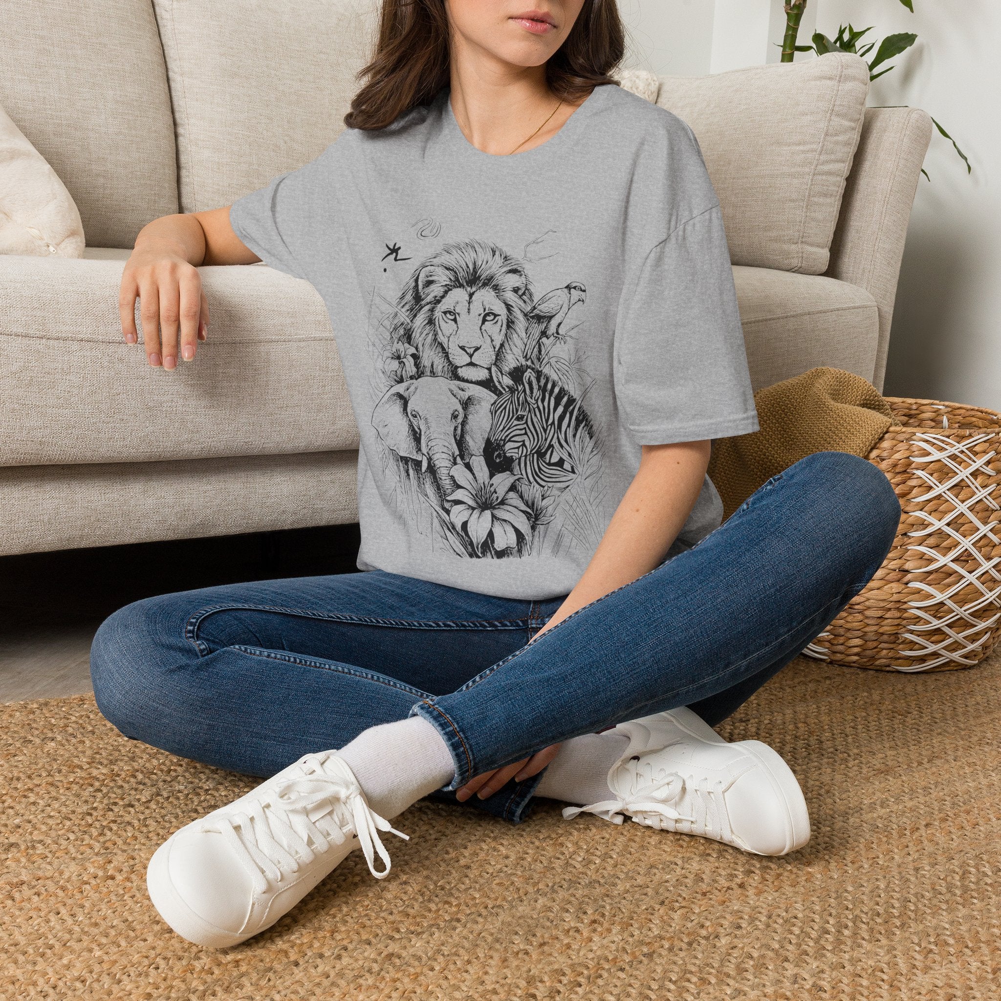 Safari Sketch T-Shirt — Wildlife Sketch Tee