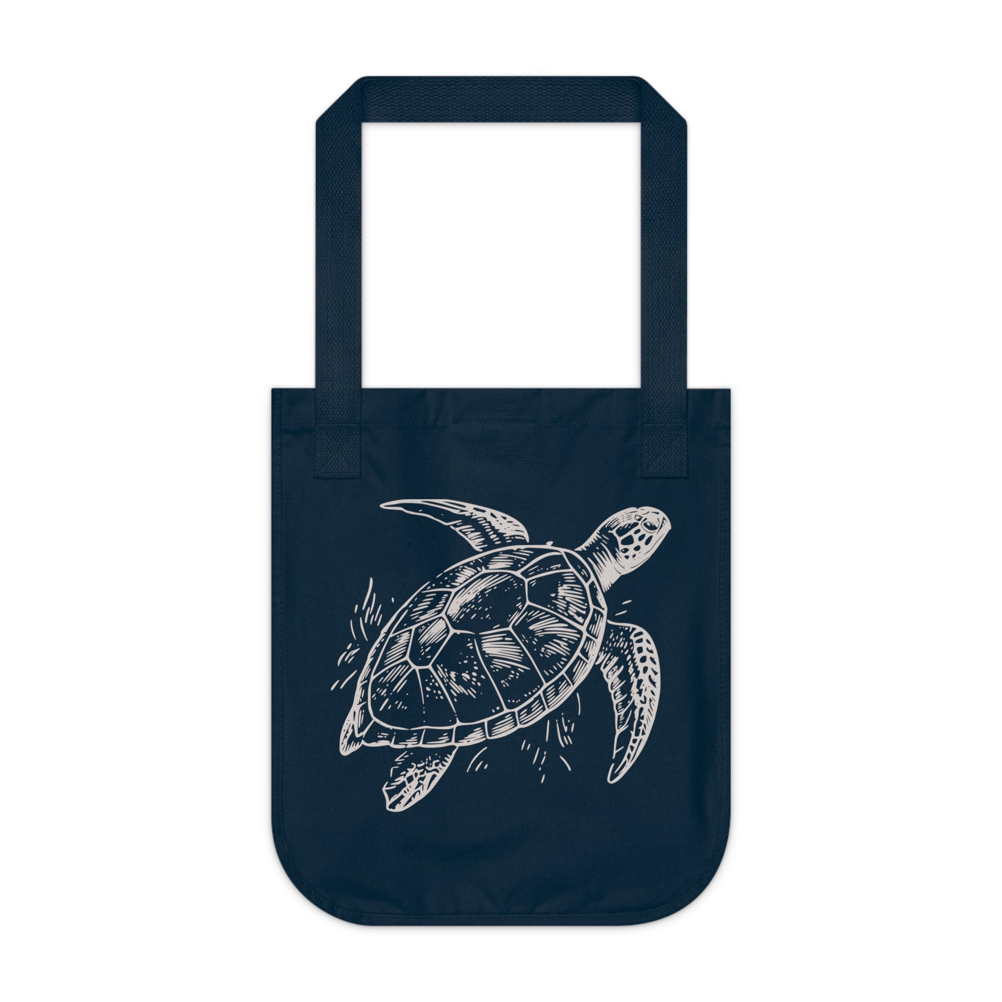 Sea Turtle Canvas Tote — Organic Ocean Neighbors Bag