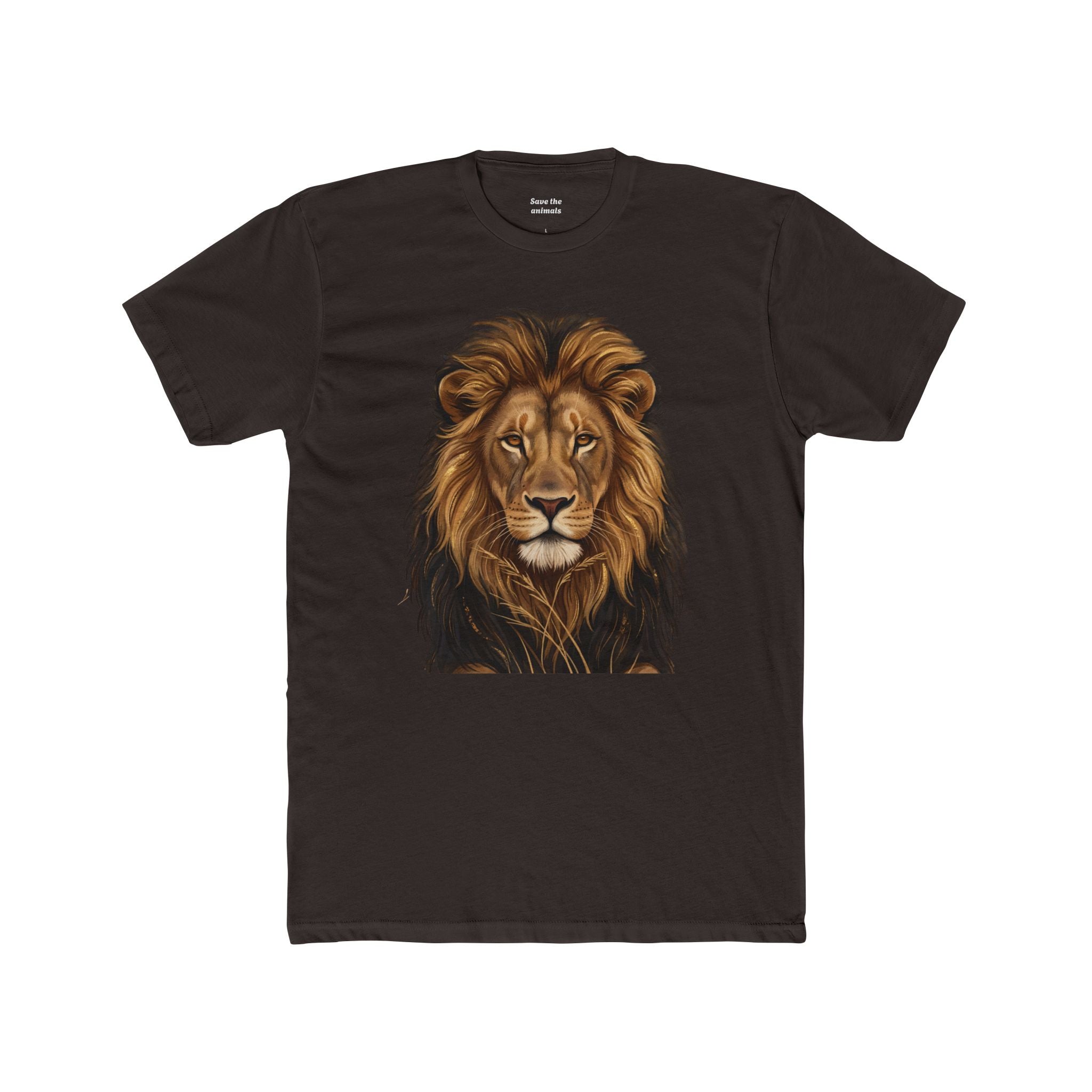 Lion Portrait T-Shirt — Majestic Realistic Lion Face Tee