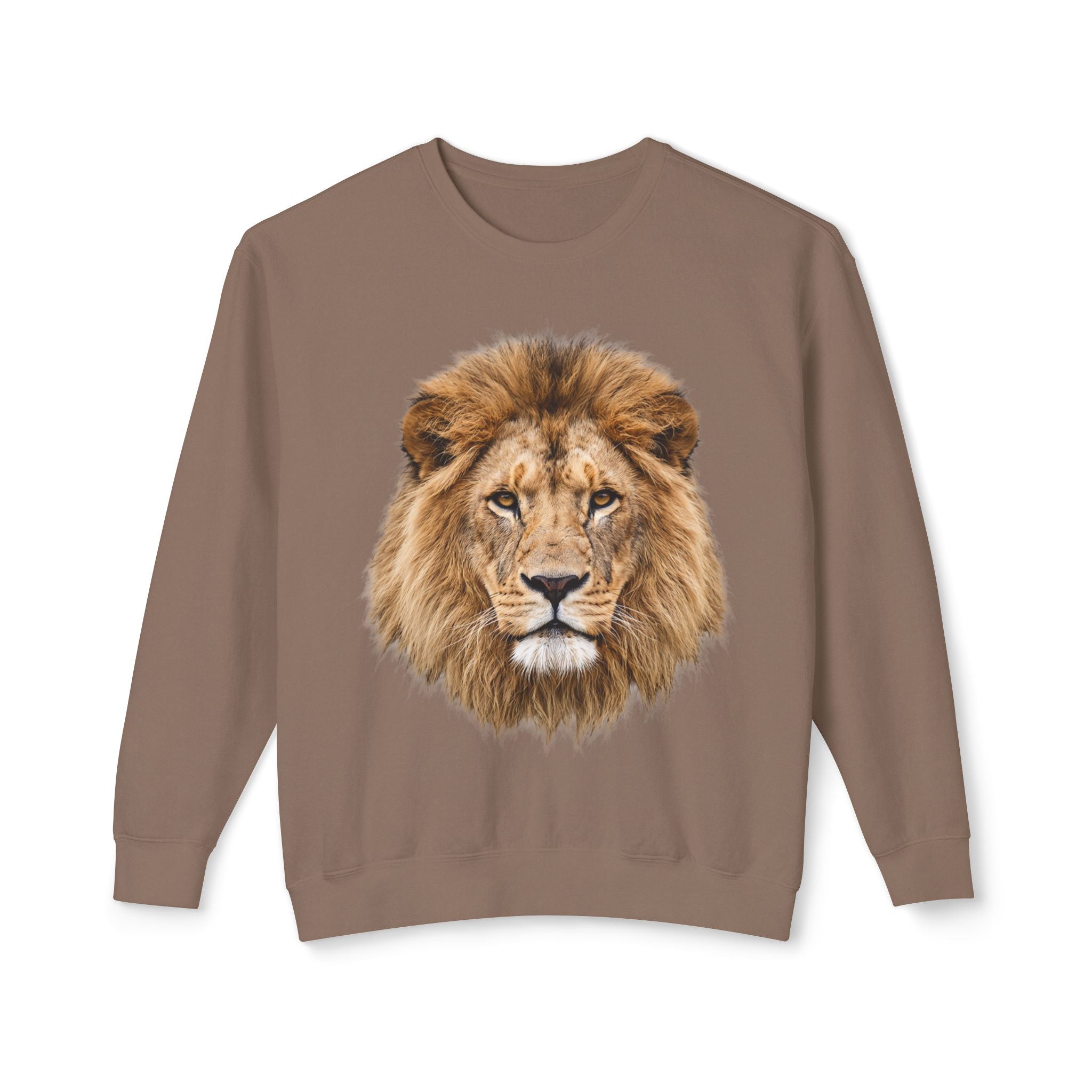Lion Portrait Crewneck Sweatshirt – Relaxed lightweight fit