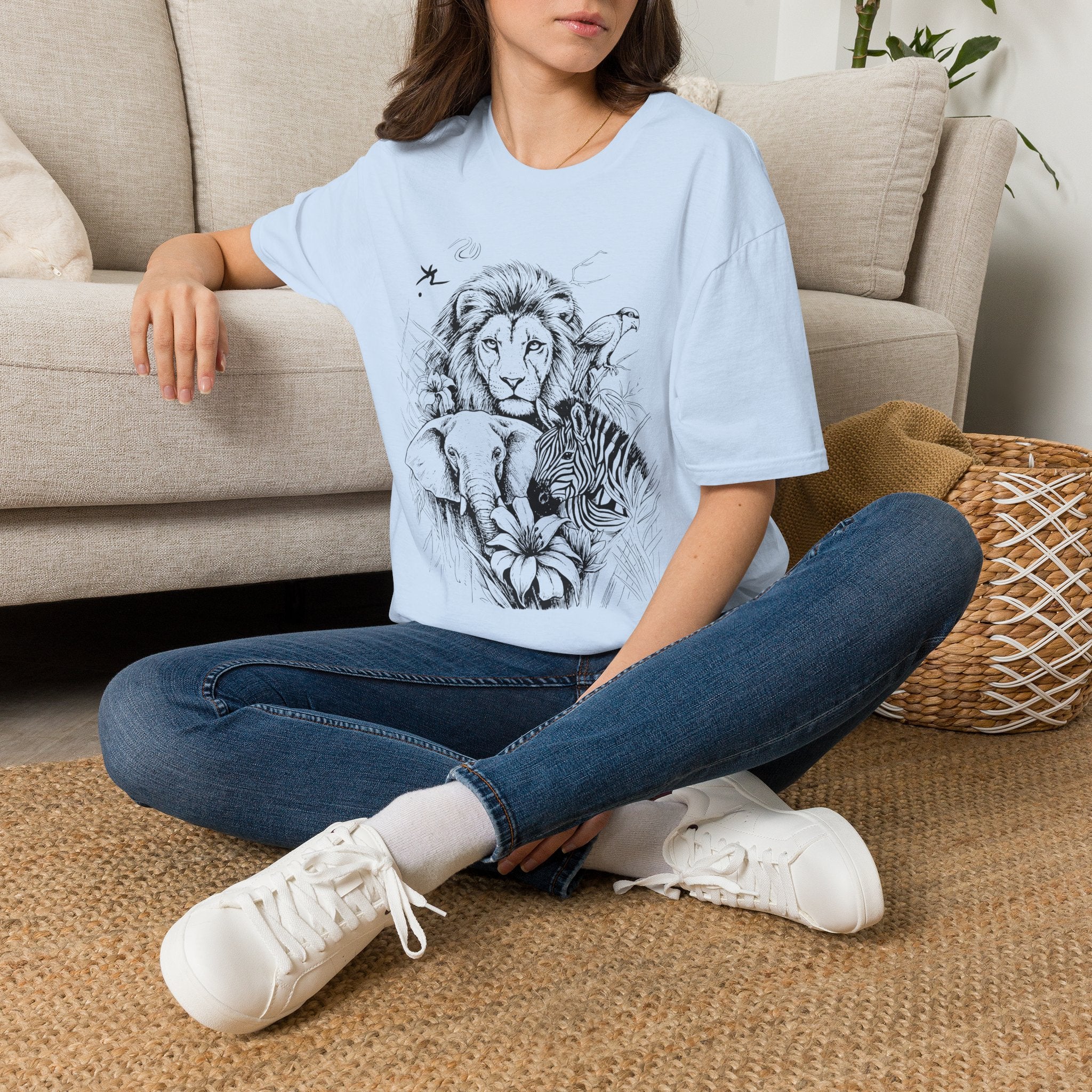 Safari Sketch T-Shirt — Wildlife Sketch Tee