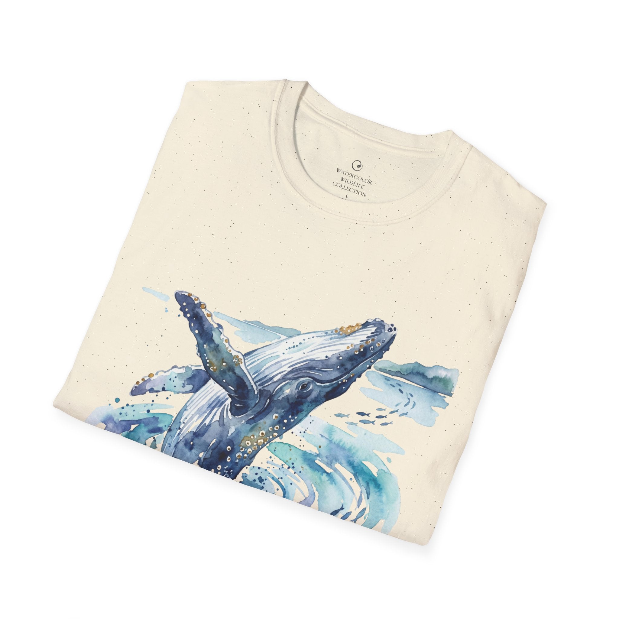 Whale Watercolor T-Shirt – Majestic Humpback Ocean Tee