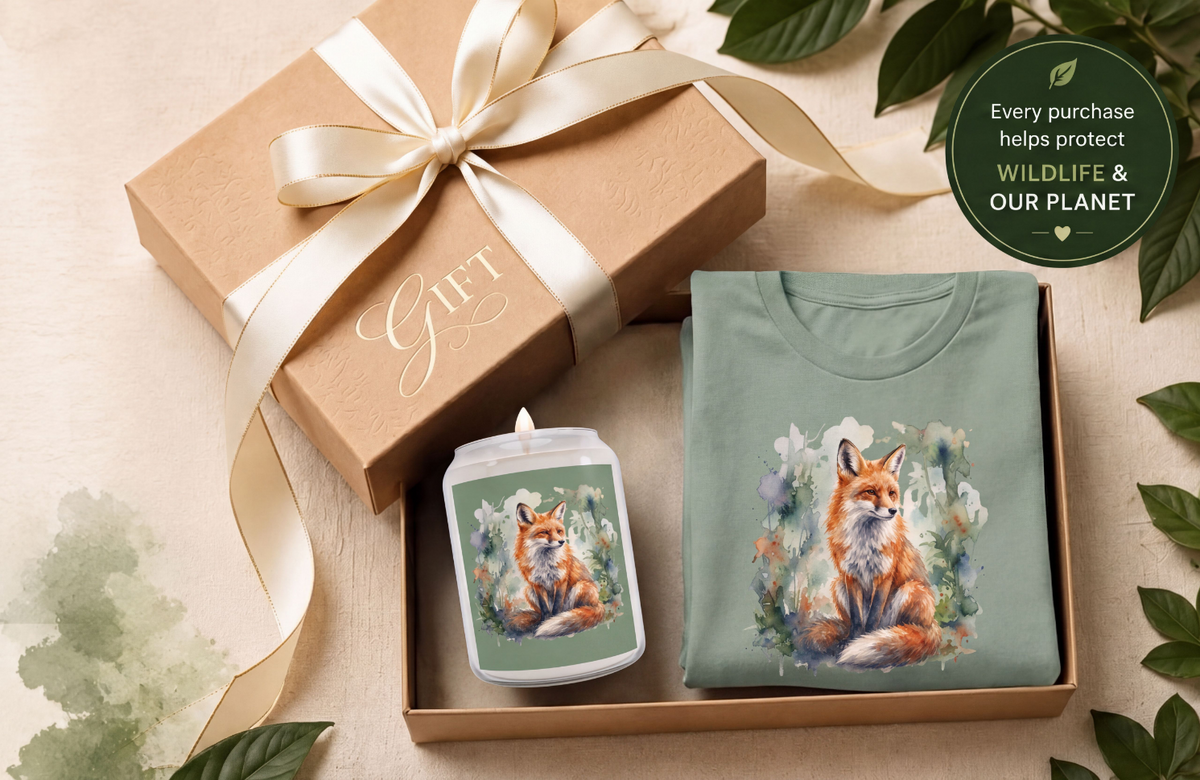 Teacher Fox Tee and Candle Gift Set