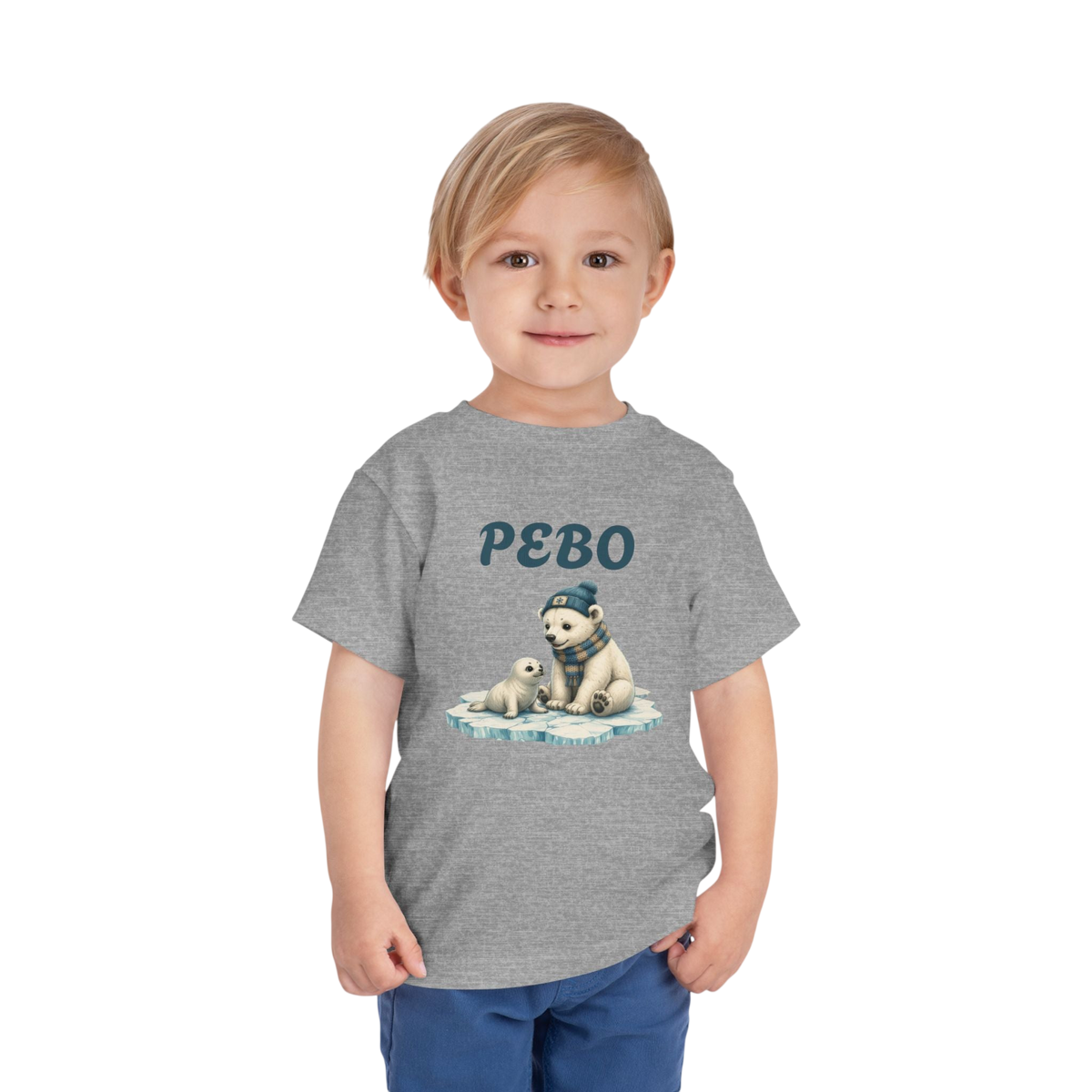 Toddler Tee — 'PEBO' Polar Bear CubGraphic Shirt