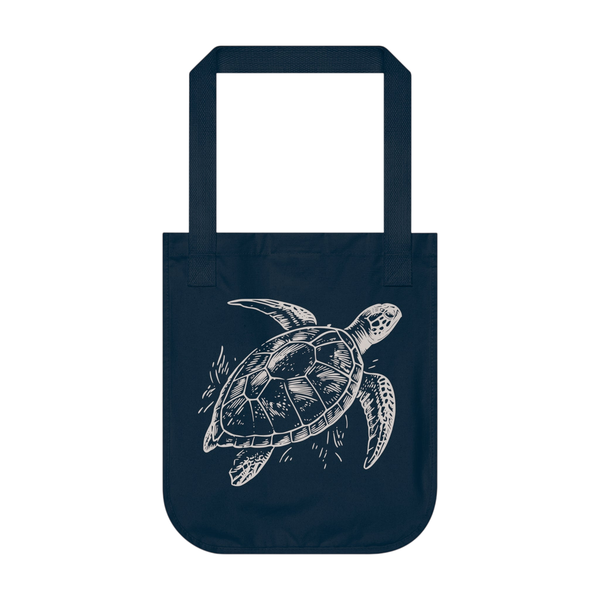 Sea Turtle Canvas Tote — Organic Ocean Neighbors Bag