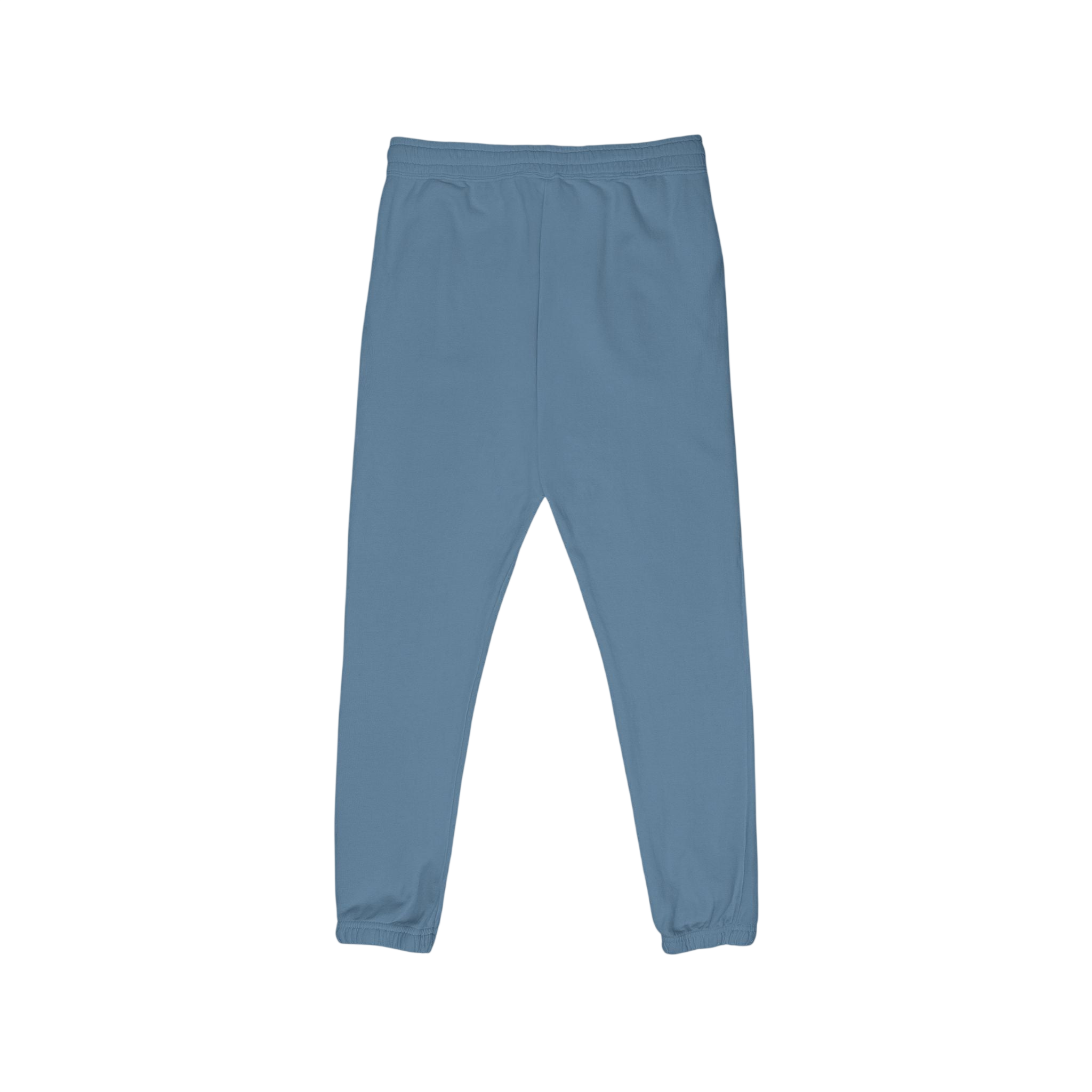 Fleece Sweatpants with EmbroideredWhale Tail Pocket Print — Cozy Garment-Dyed Joggers