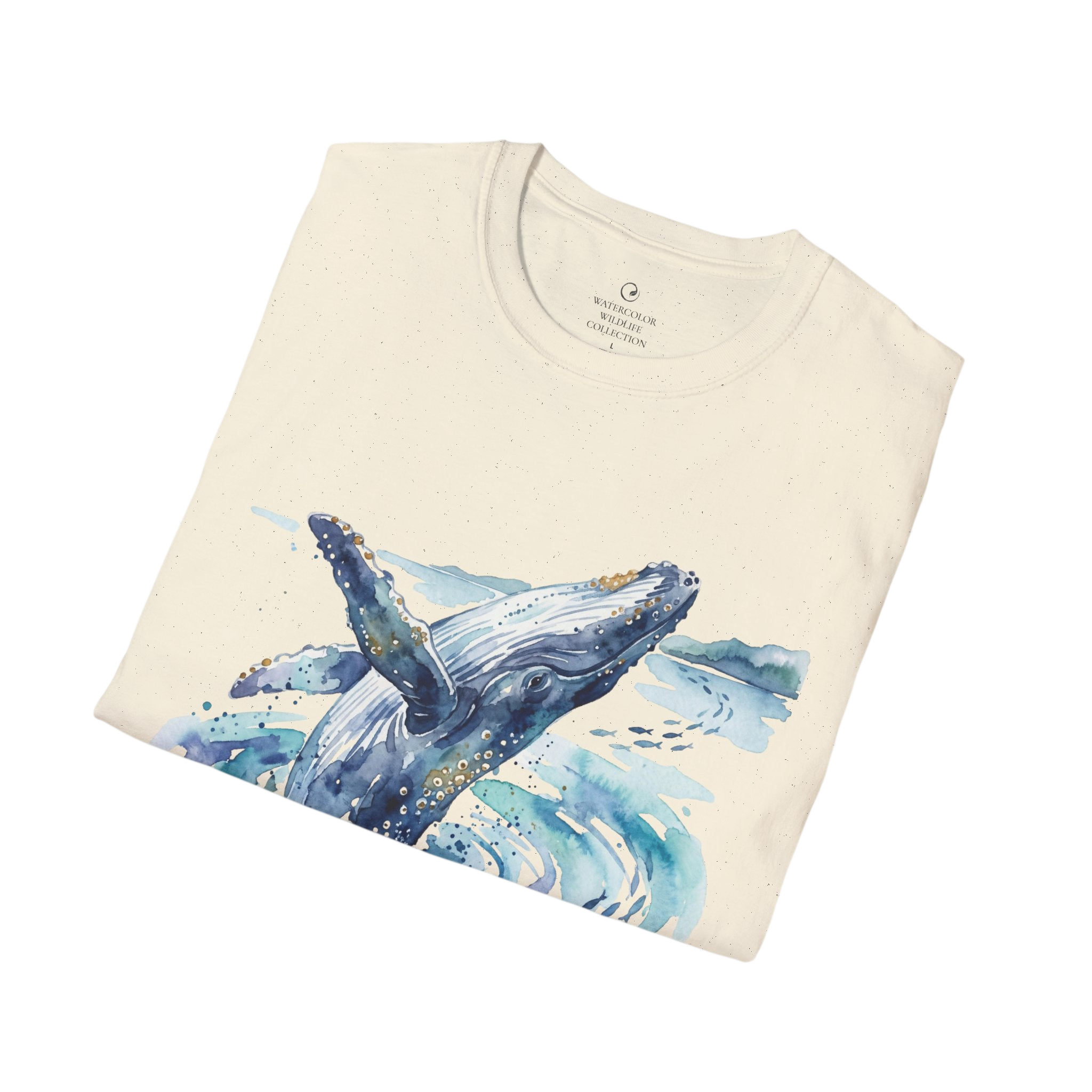 Whale Watercolor T-Shirt – Majestic Humpback Ocean Tee