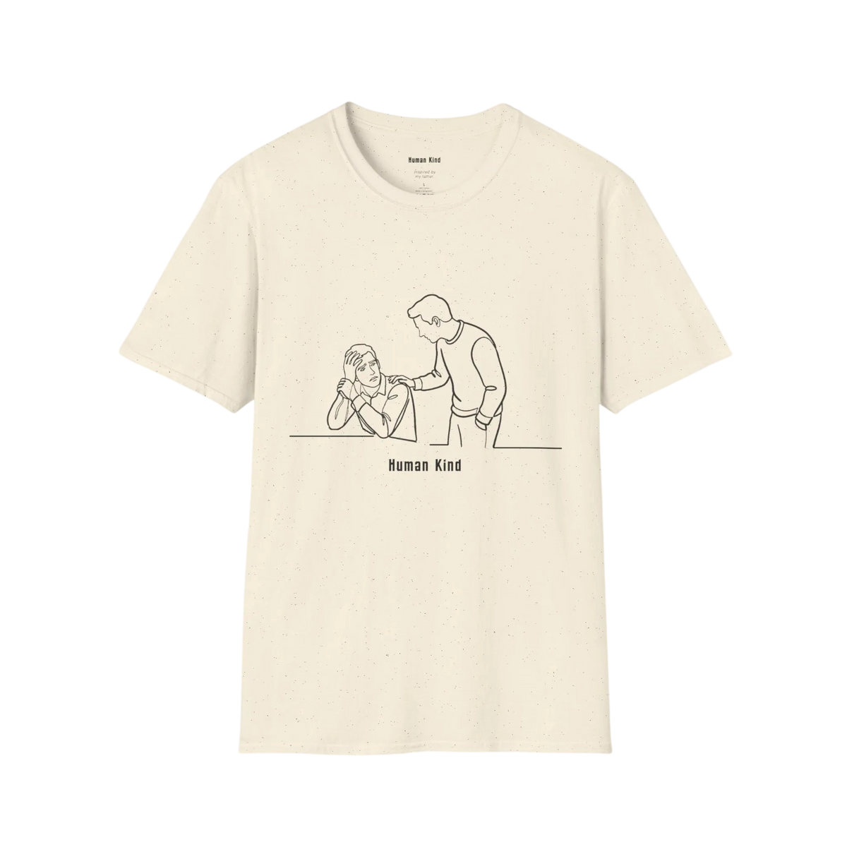 Comforting Friend Beige Graphic T-Shirt on 100% cotton