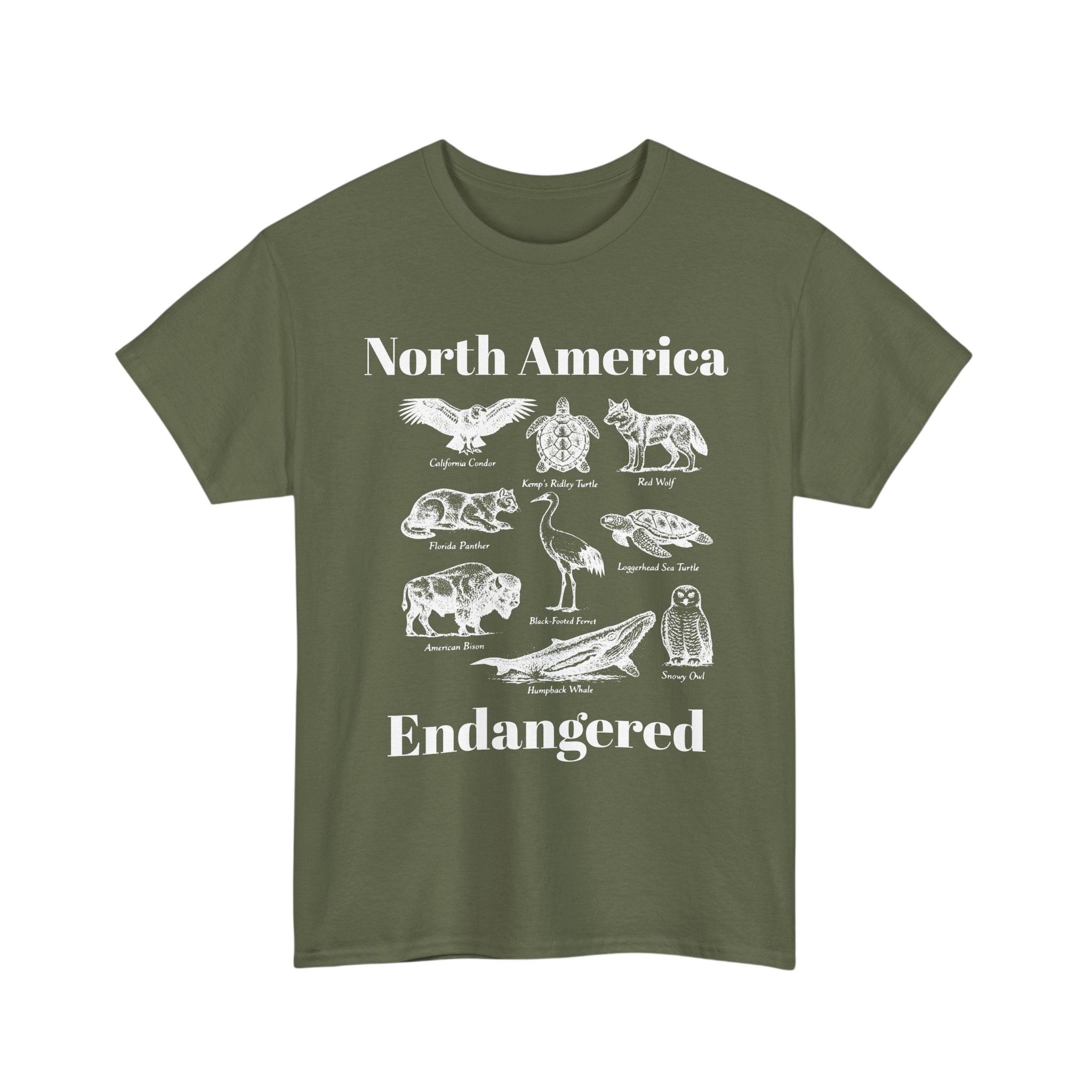 Animal Diagram Tee — Vintage North American Animals Graphic T-Shirt