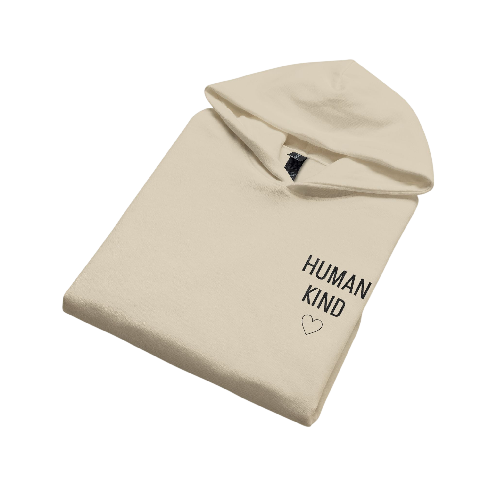 Orrie’s Hoodie — "Human Kind" Minimal Heart Graphic
