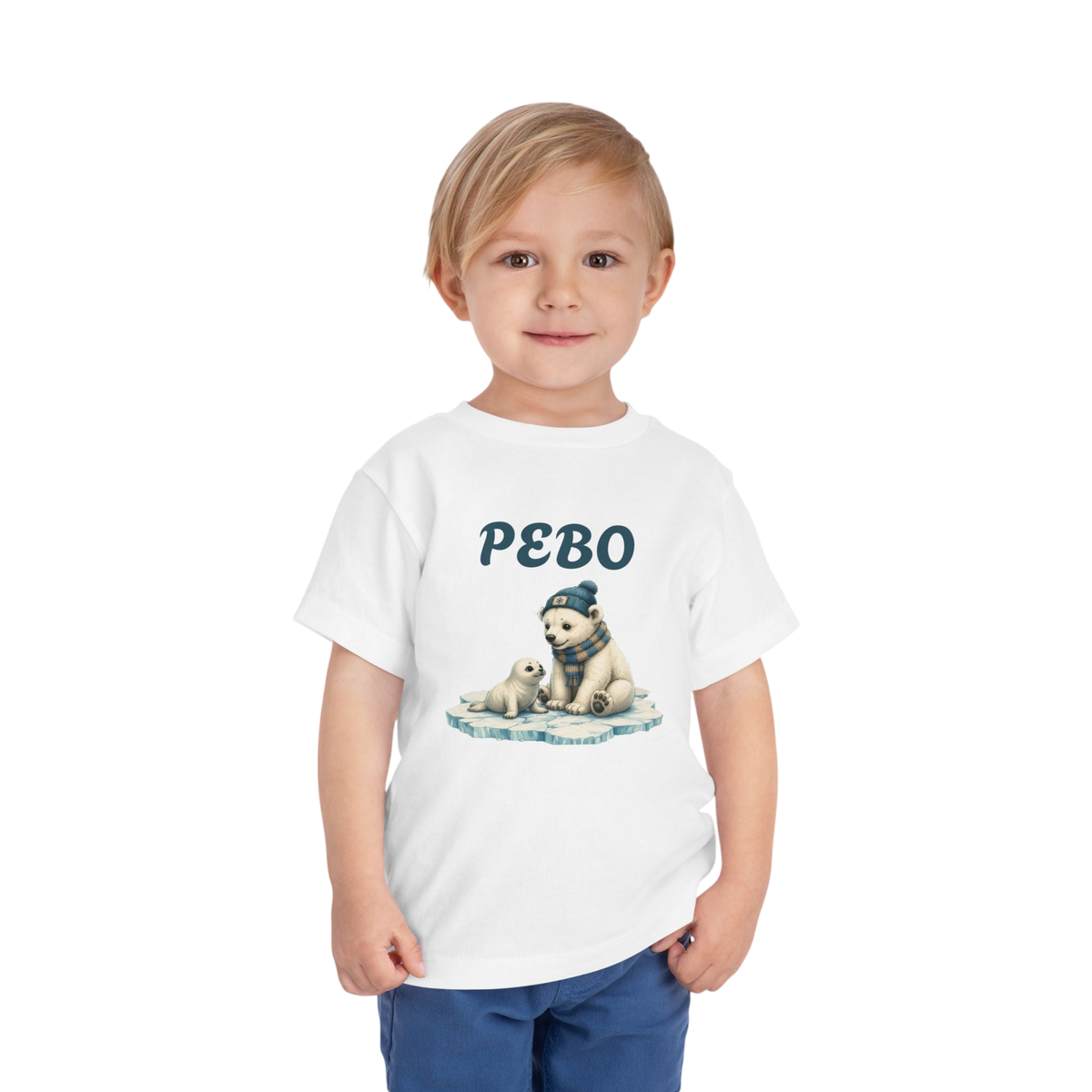 Toddler Tee — 'PEBO' Polar Bear CubGraphic Shirt