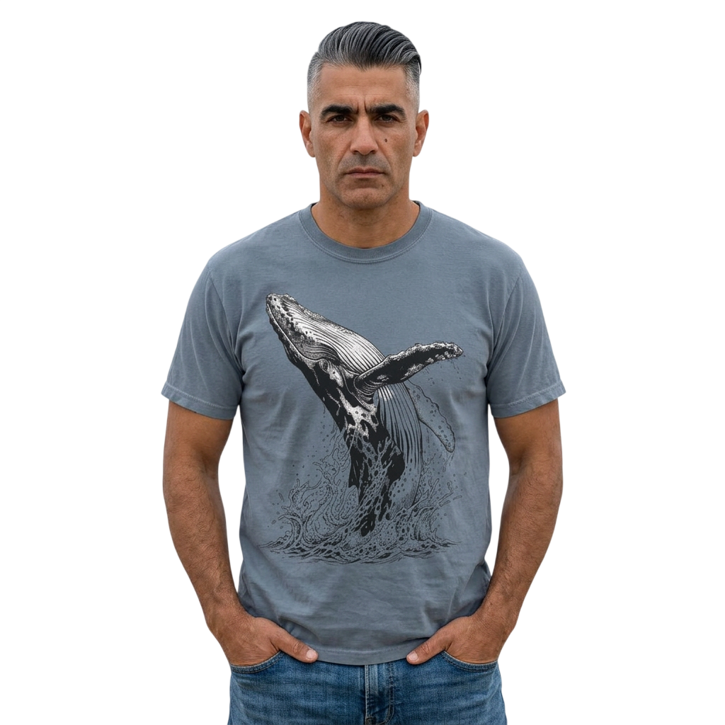 Humpback Whale Breach T-Shirt — Ocean Neighbors Collection