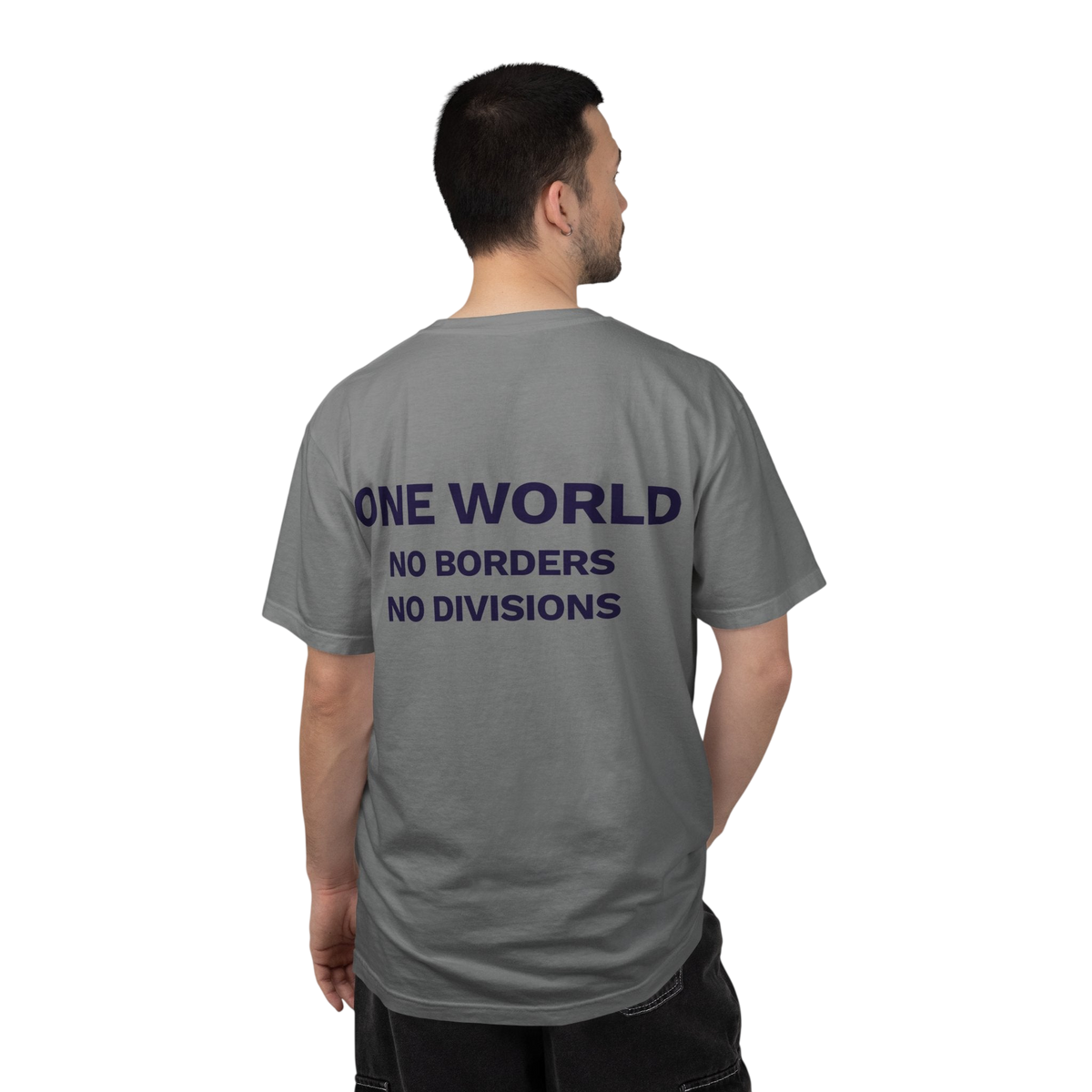 Globe One World Grey Graphic T-shirt on 100% cotton