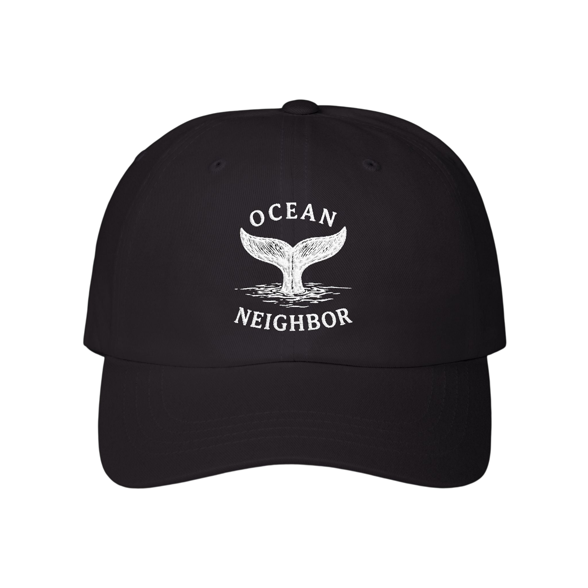 Ocean Neighbor Cap — Whale Tail Embroidered Cap