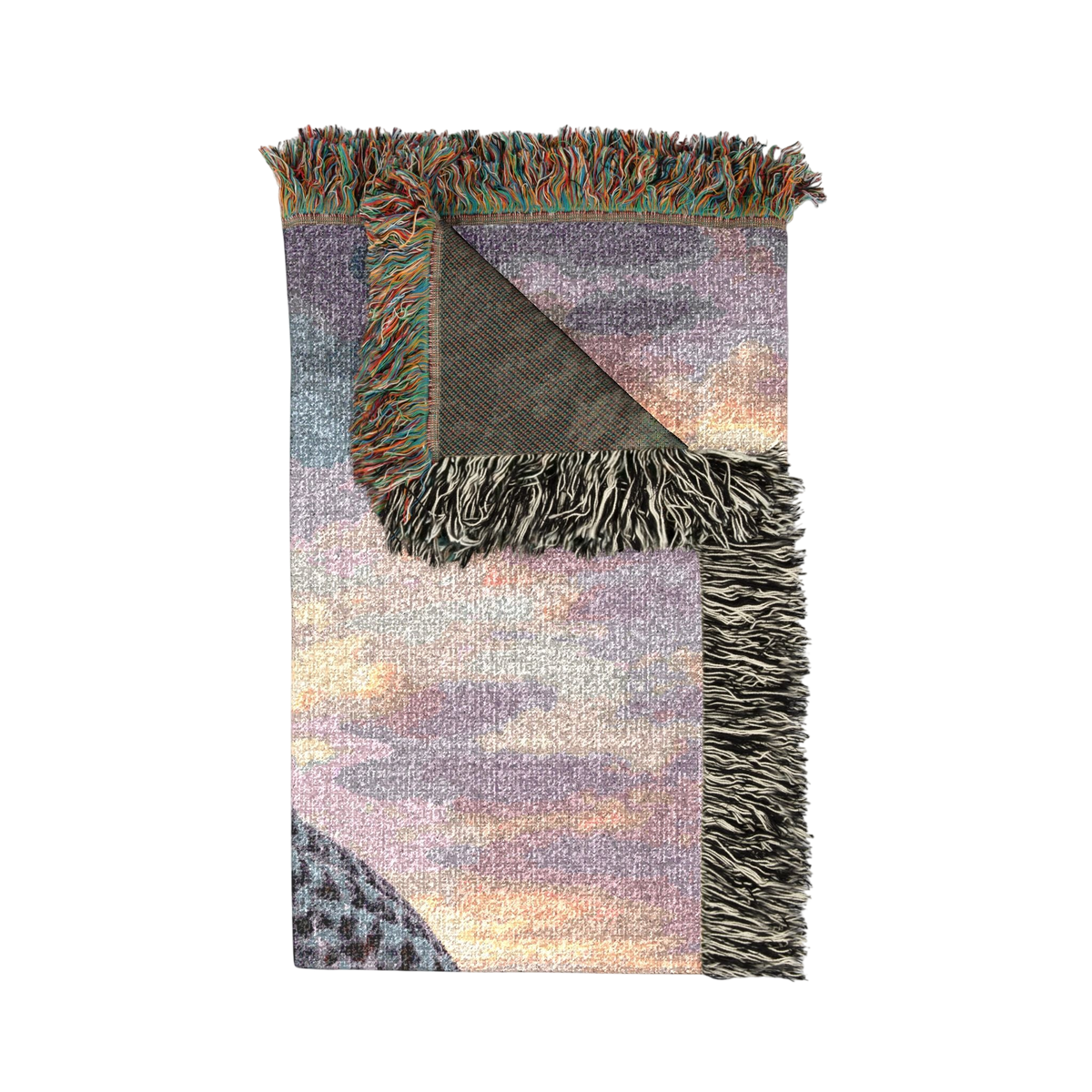 Snowy Owl Woven Blanket – Scenic Sunset 100% Cotton Wildlife Throw