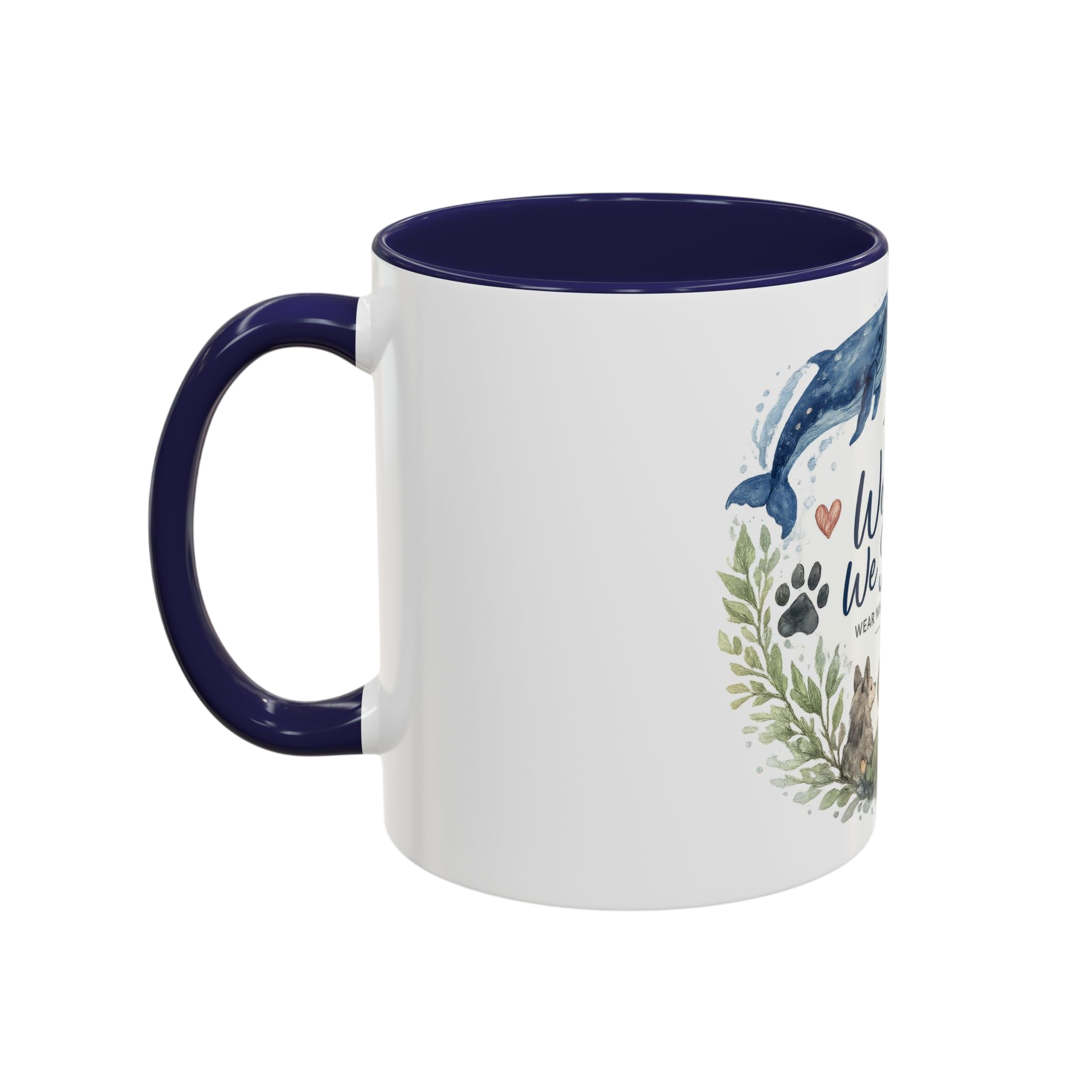 The World We Share Accent Coffee Mug — Wildlife Conservation Ceramic Mug (11/15oz)