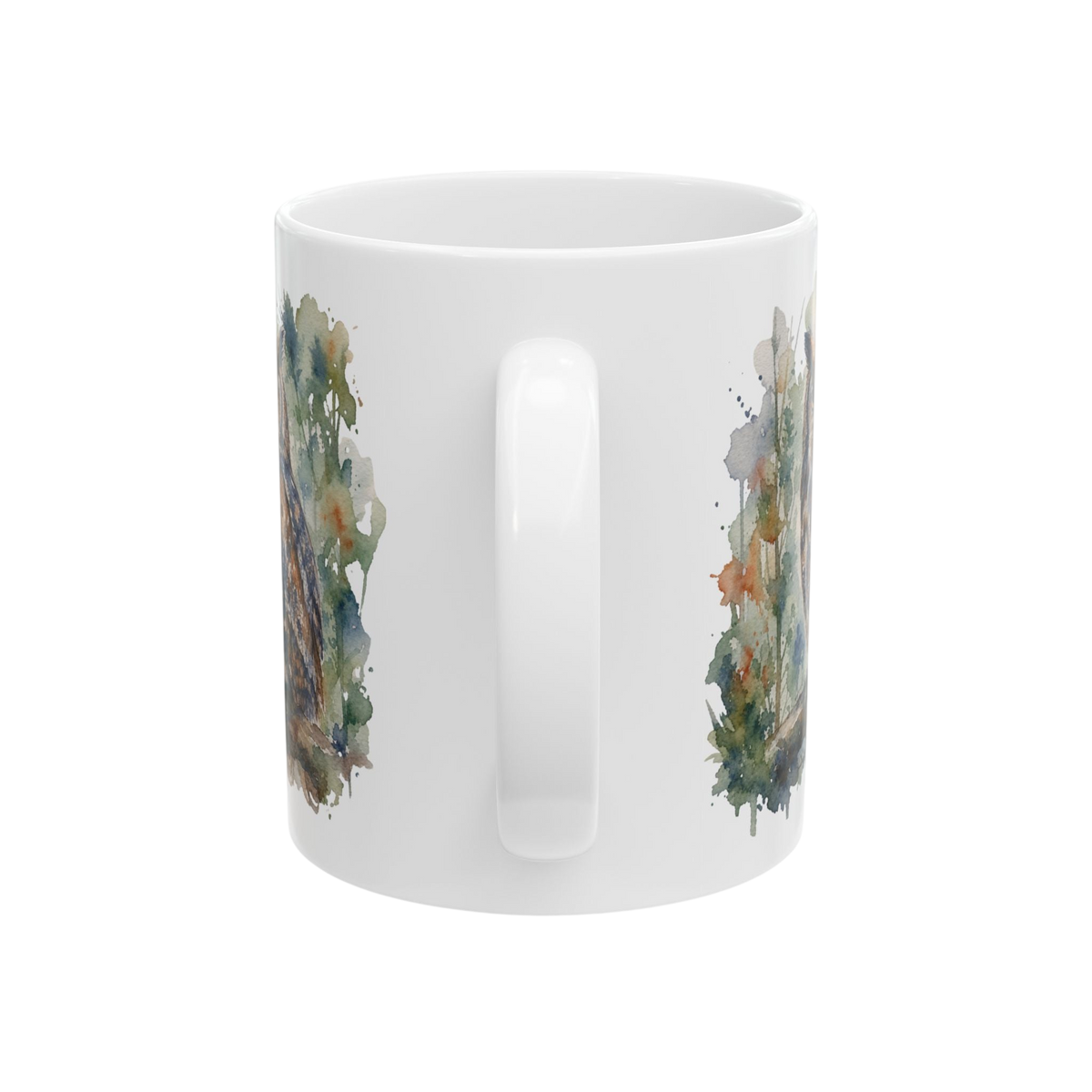 Watercolor Owl Ceramic Mug — Nature-Inspired Coffee Cup 11oz,