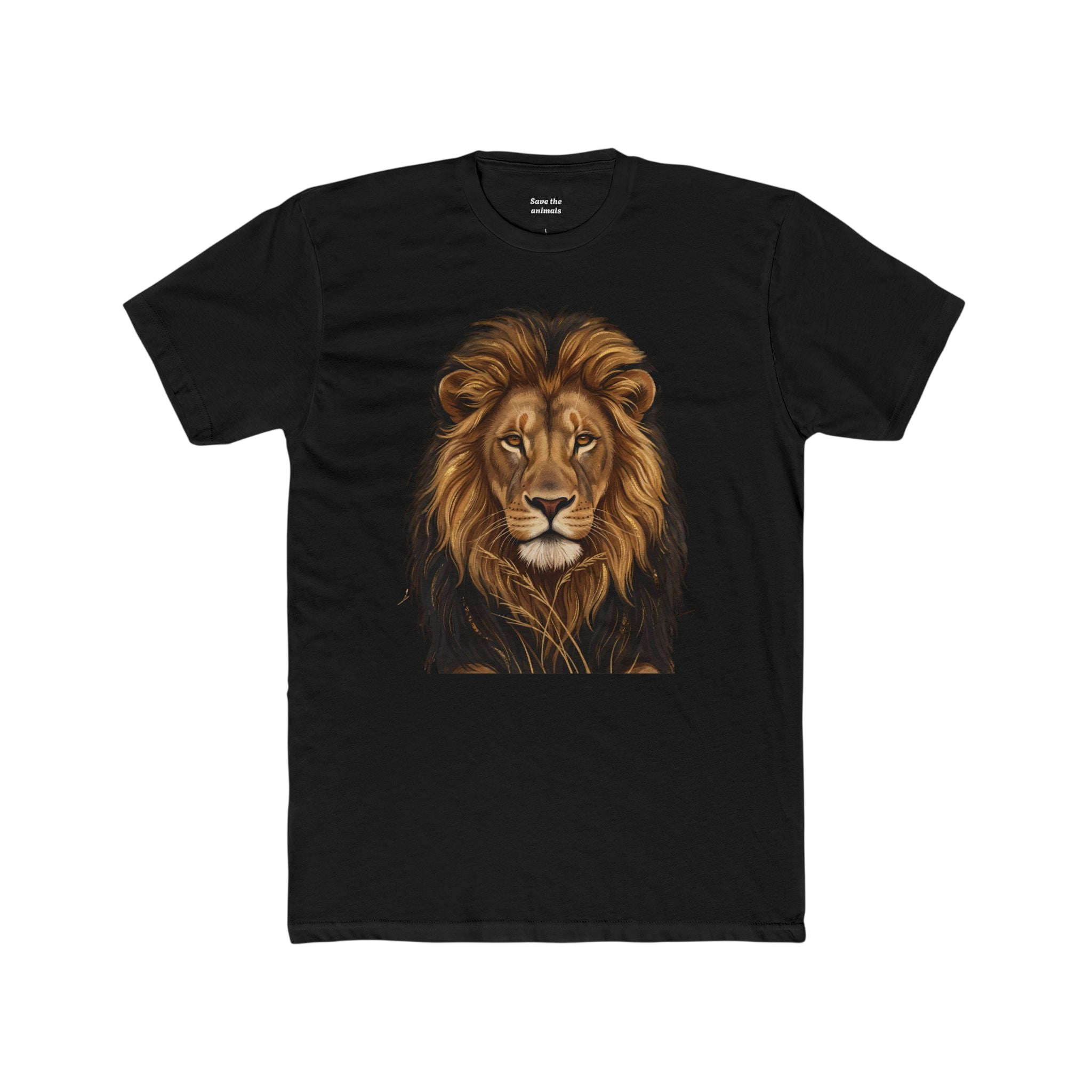 Lion Portrait T-Shirt — Majestic Realistic Lion Face Tee