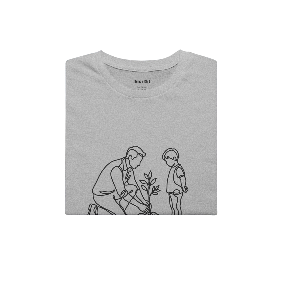 Planting Tomorrow Grey Graphic T-shirt on 100% cotton